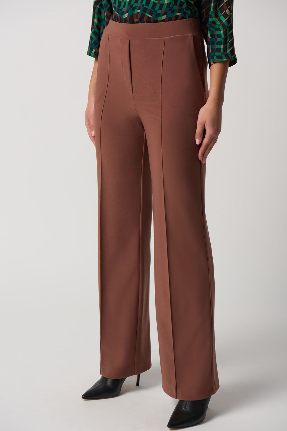 Joseph Ribkoff Toffee Wide-Leg Pants Style 233047