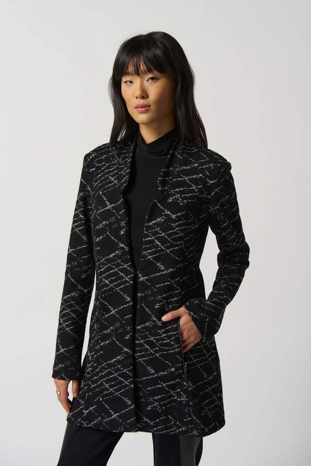 Joseph Ribkoff Black/Grey Cardigan Style 233065