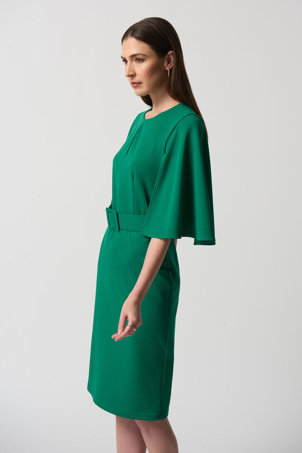 Joseph Ribkoff Kelly Green Butterfly Sleeve Sheath Dress Style 233094 Joseph Ribkoff Kelly Green Butterfly Sleeve Sheath Dress Style 233094