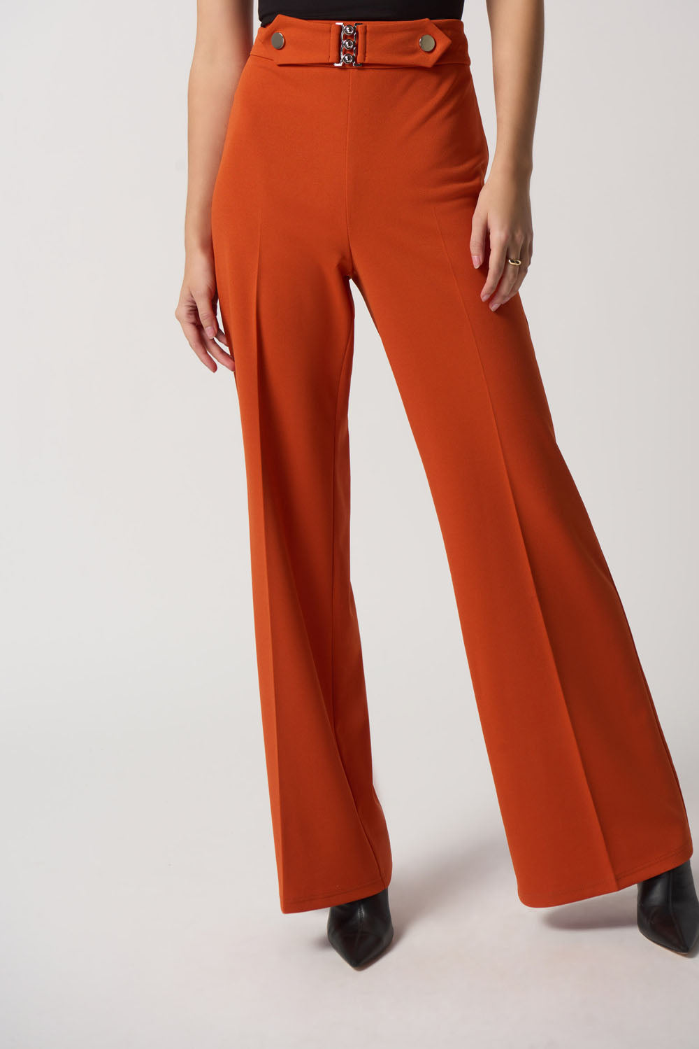 Joseph Ribkoff Tandoori Scuba Crepe Wide-Leg Pants Style 233181