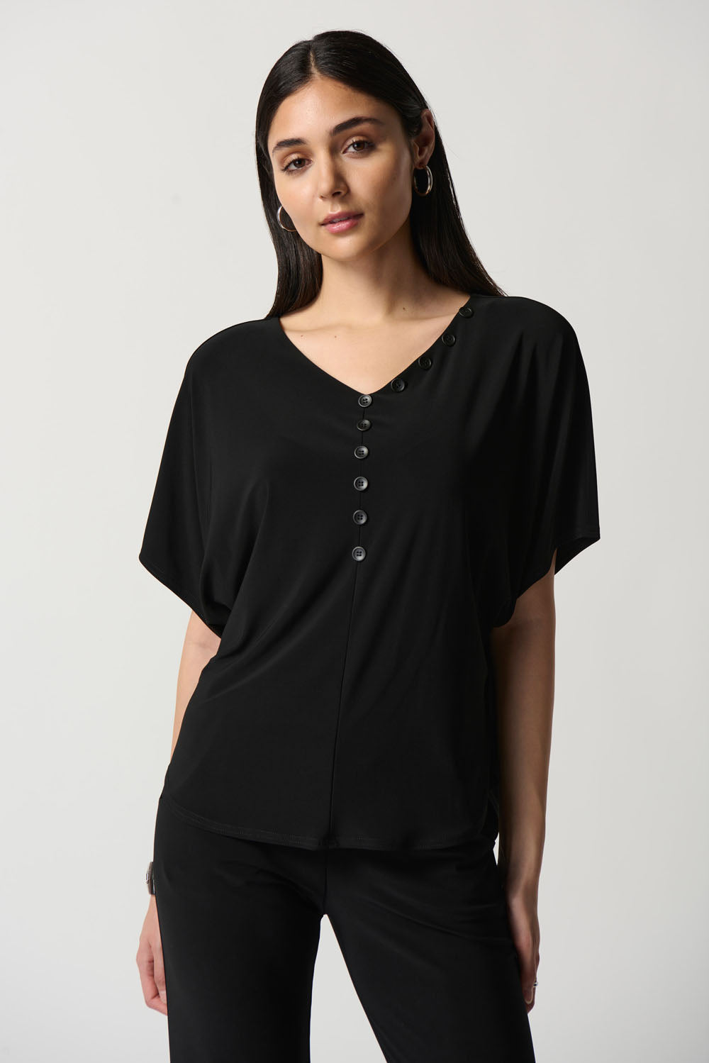 Joseph Ribkoff Black Dolman Sleeve Top Style 233202