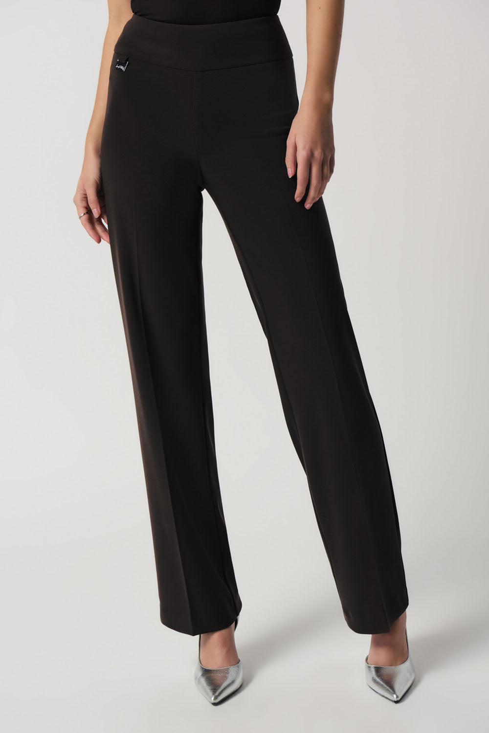 Joseph Ribkoff Black Wide-Leg Pull-On Pants Style 233277