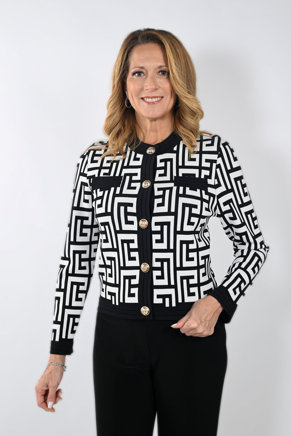 Frank Lyman Black/White Jacket Style 233848U