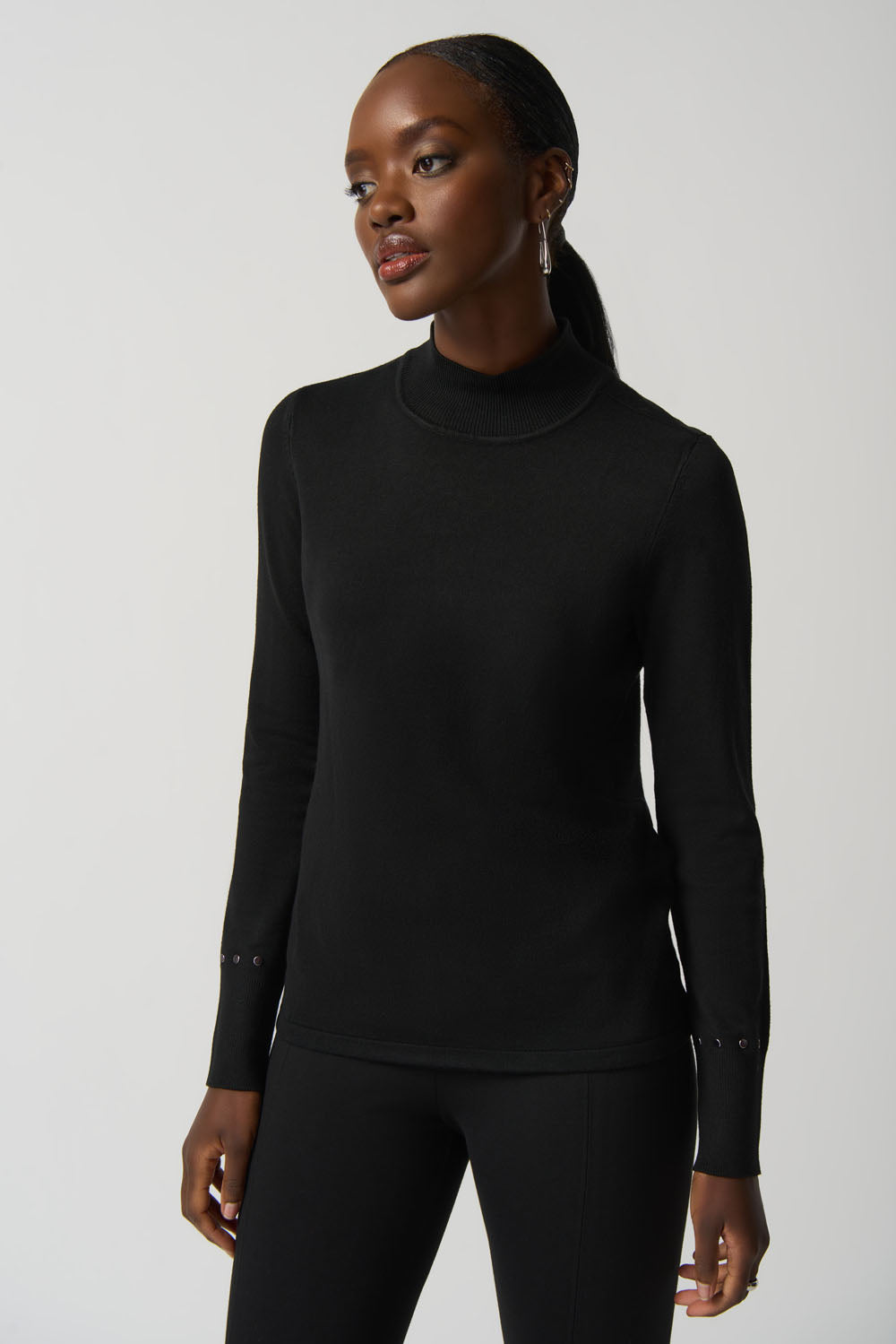 Joseph Ribkoff Black Mock Neck Sweater Style 233949