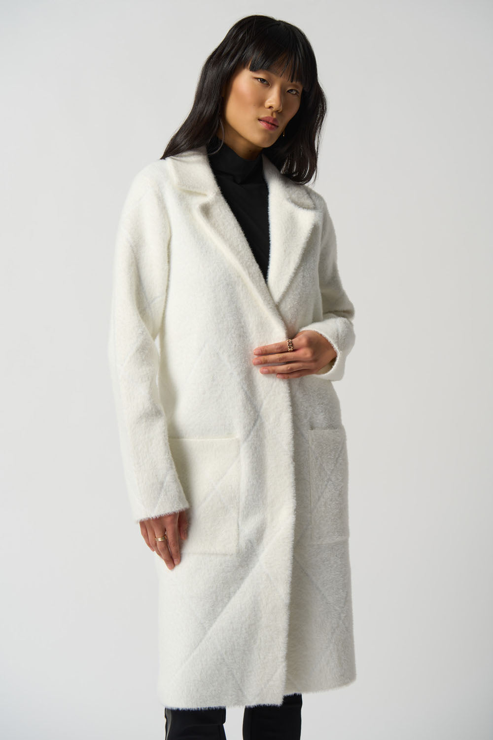 Joseph Ribkoff Vanilla Notched Collar Coat Style 233951