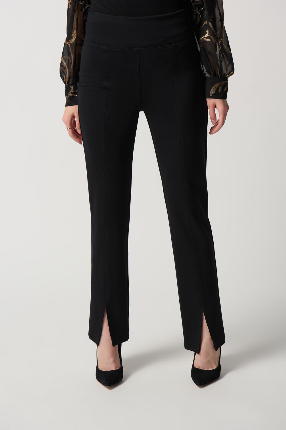 Joseph Ribkoff Black High Rise Pull-On Pants Style 234038