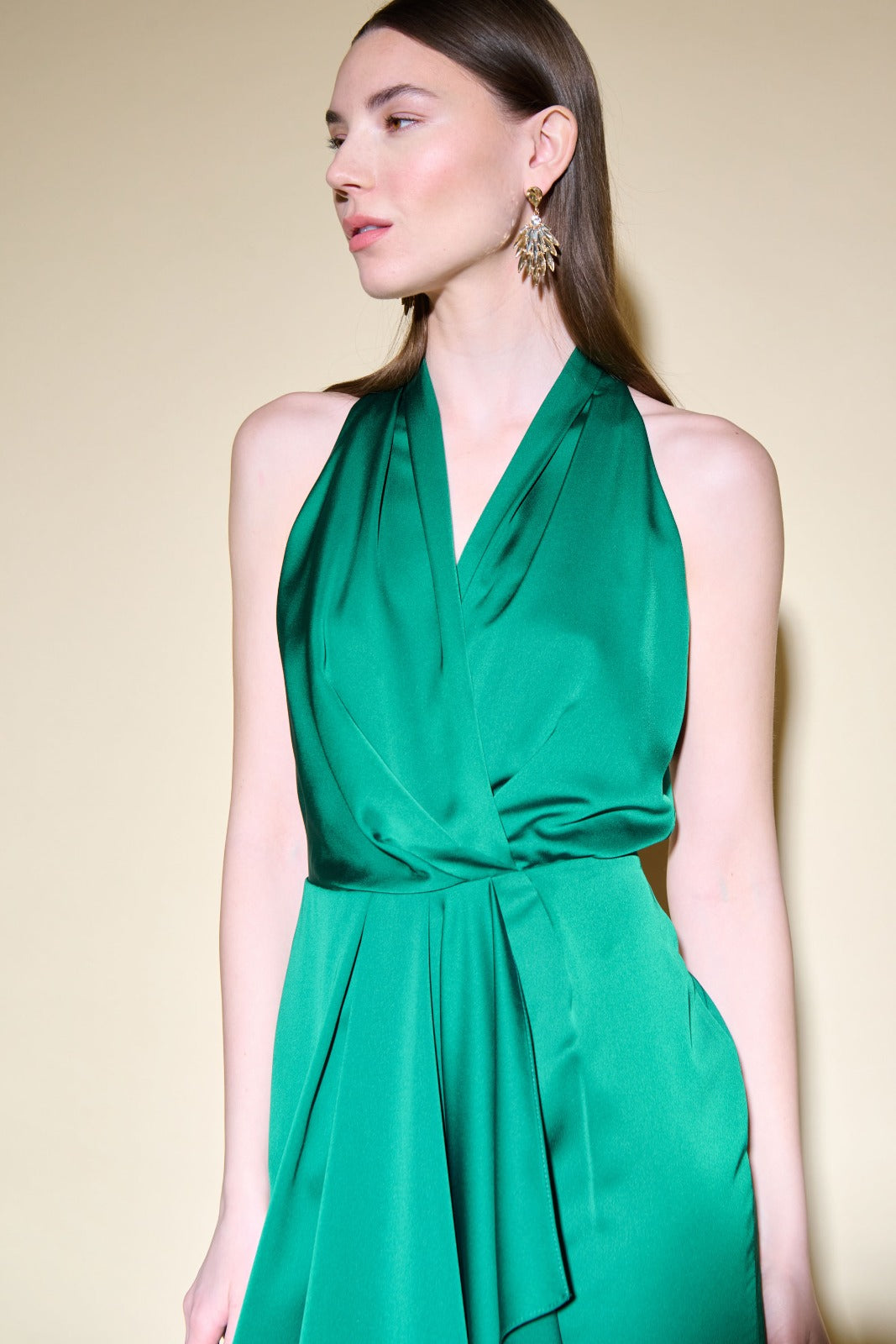 emerald halter neck dress Green Confidently Charismatic Emerald Backless Halter Maxi Dress | Womens | Small (Available in M, L) | 100% Polyester | Lulus