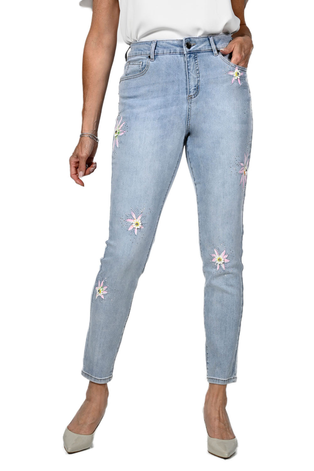 Frank Lyman Blue Denim Pants Style 236641U