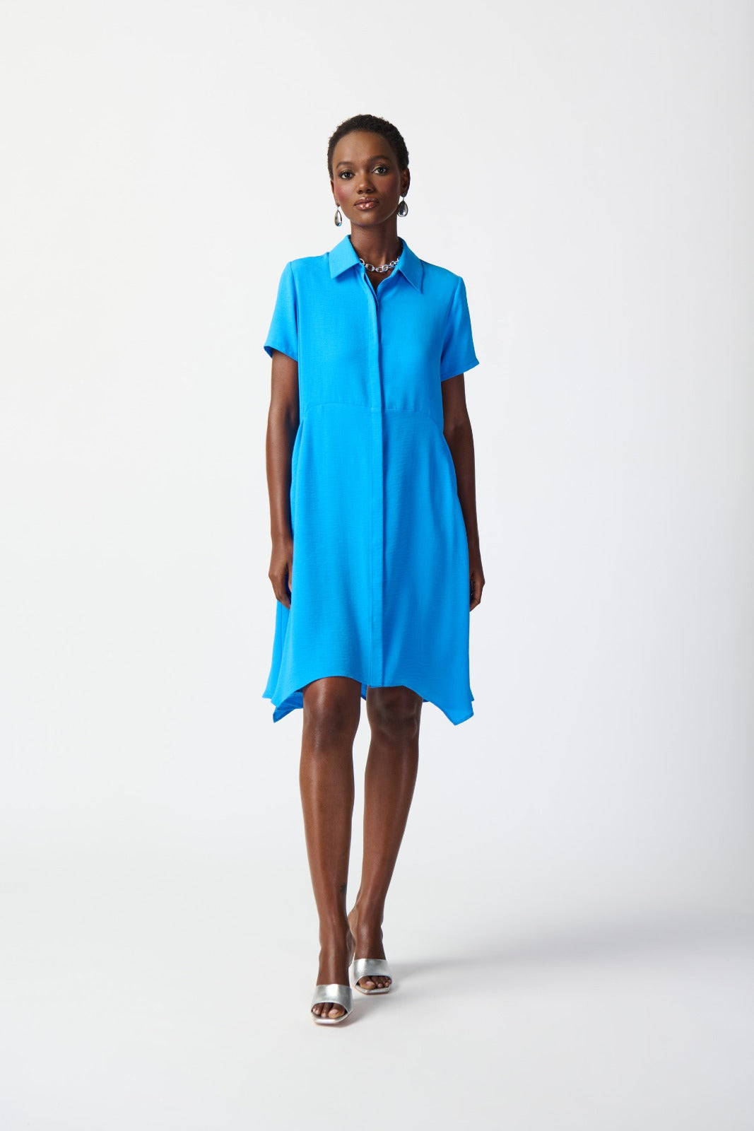 Joseph Ribkoff French Blue Shirt Dress Style 241079
