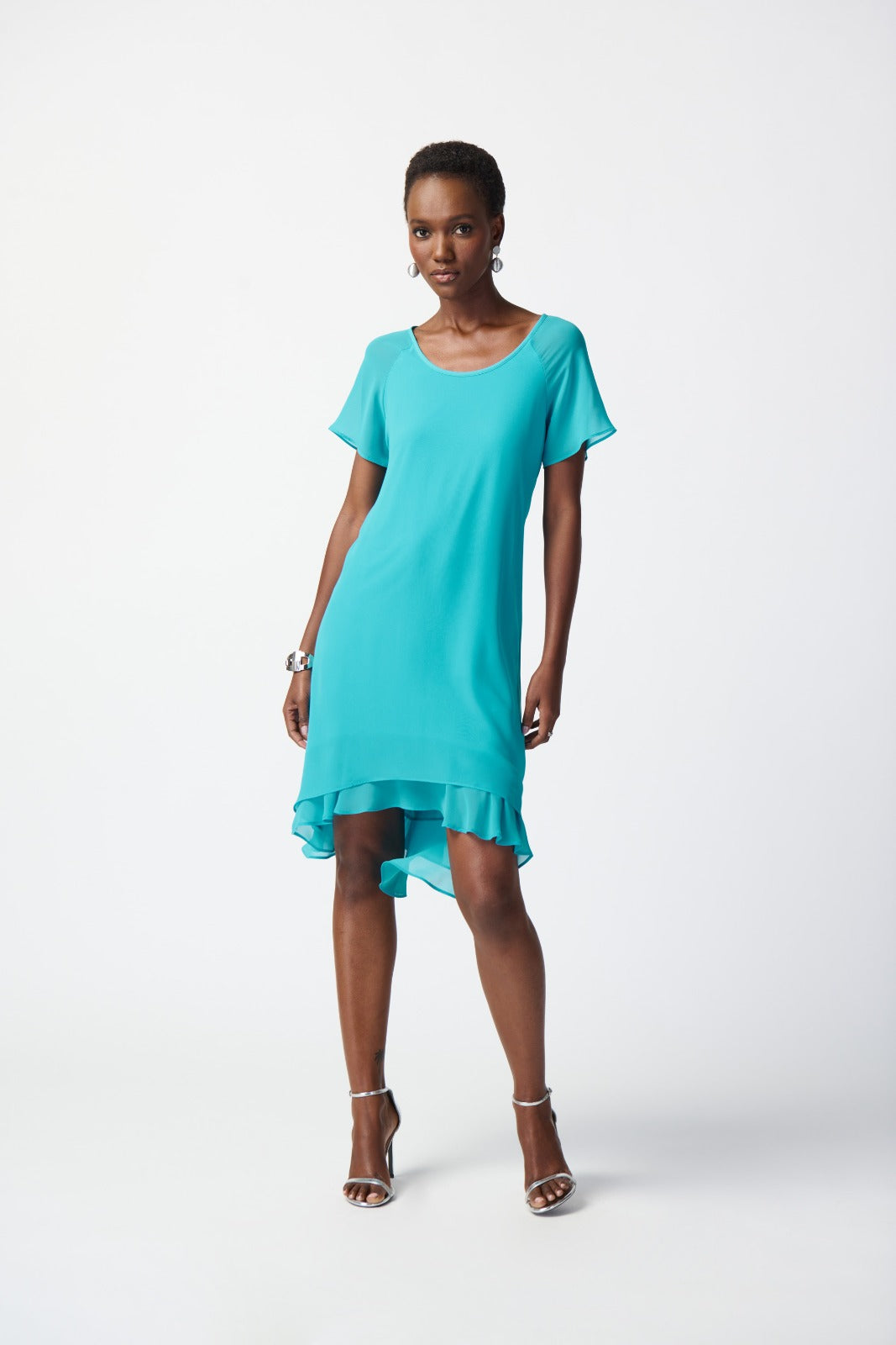 Joseph Ribkoff Seaview Chiffon Layered Trapeze Dress Style 241084