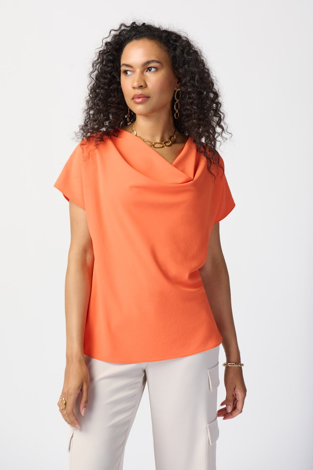 Joseph Ribkoff Mandarin Cowl Neck Top Style 241099