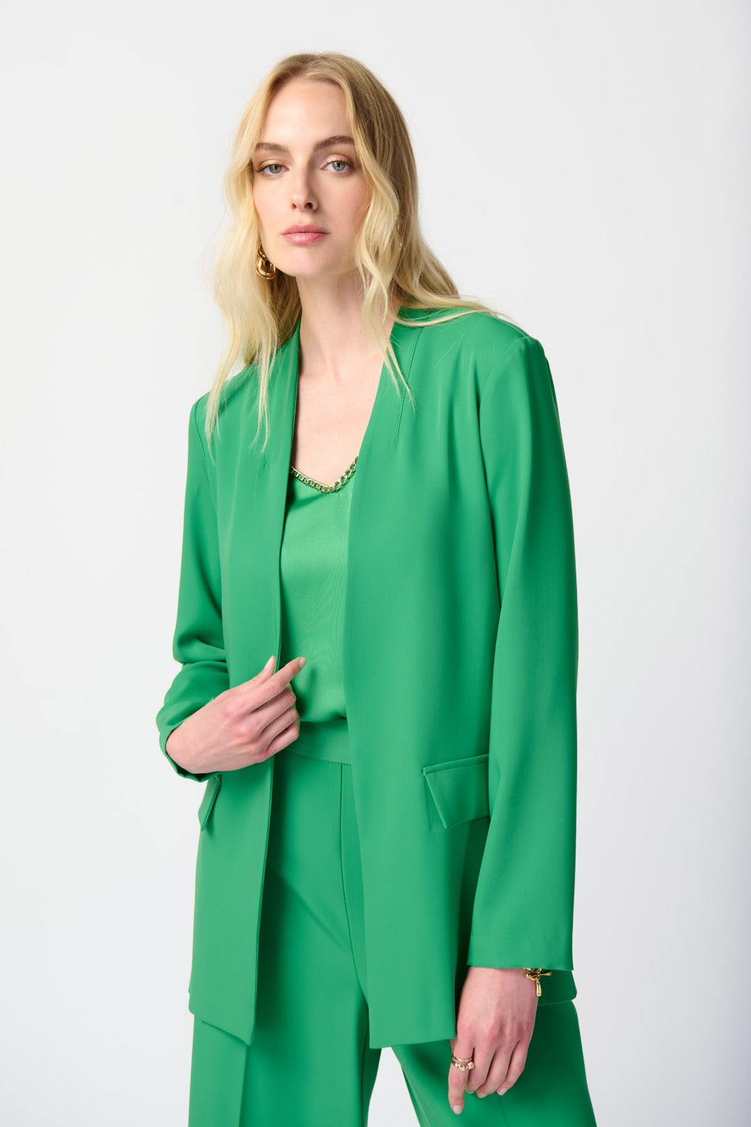 Joseph Ribkoff Island Green Straight Blazer Style 241148