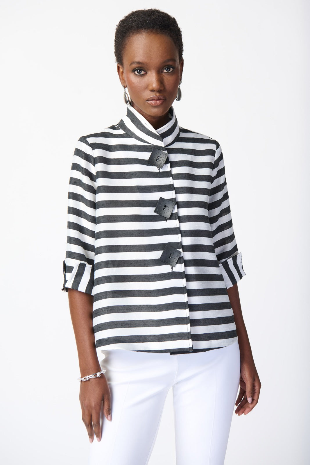 Joseph Ribkoff Black/Off-White Jacket Style 241253