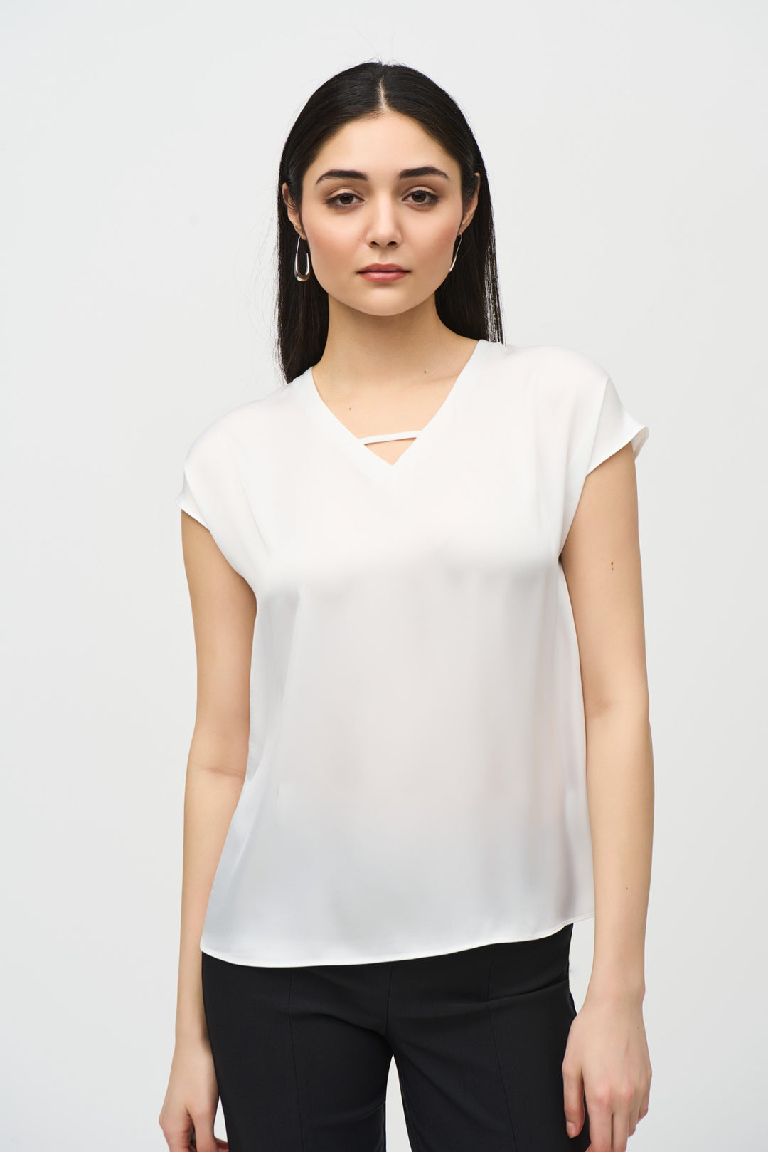 Joseph Ribkoff Vanilla Short Sleeve Top Style 242123