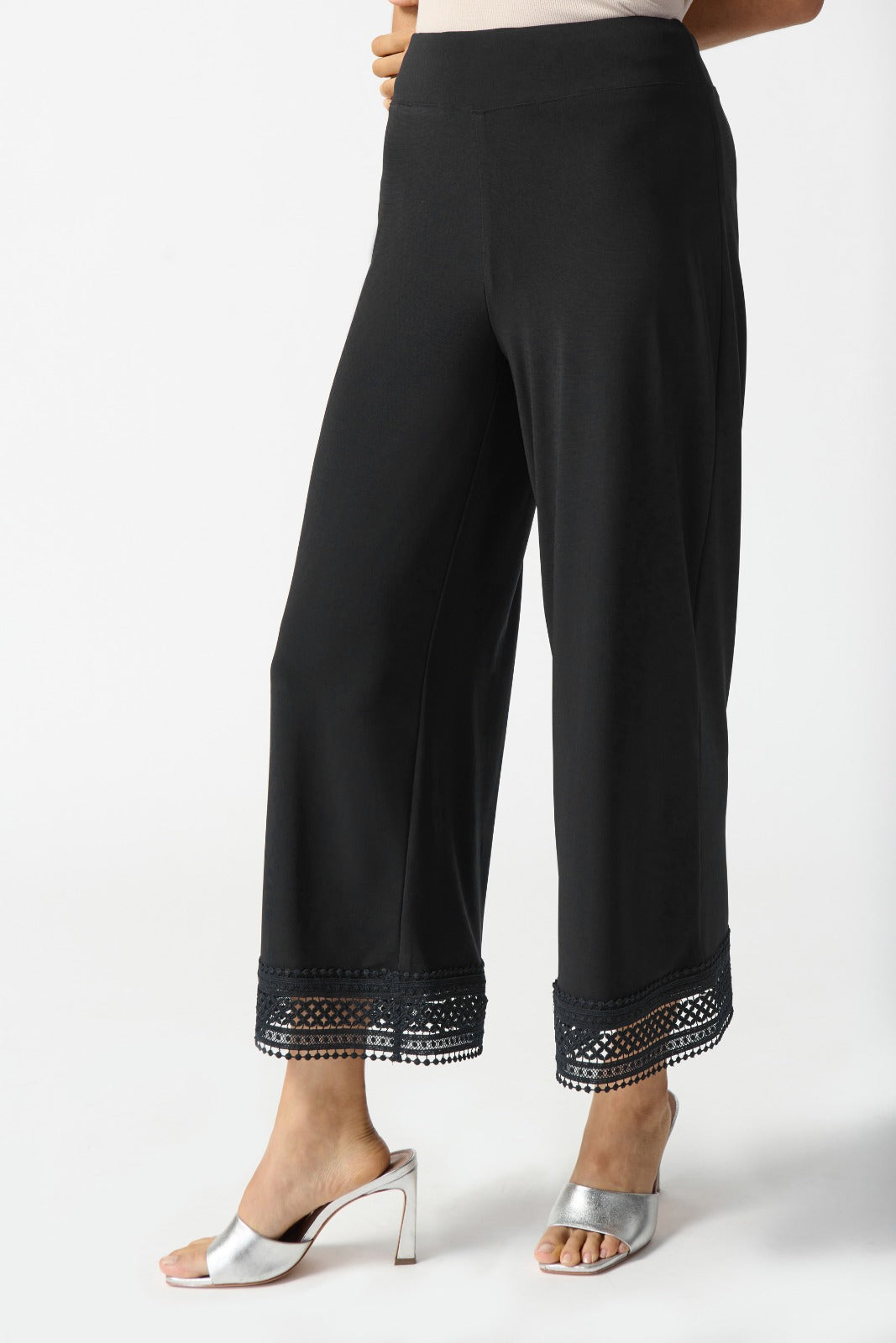 Joseph Ribkoff Black Pull-On Culotte Pants Style 242134