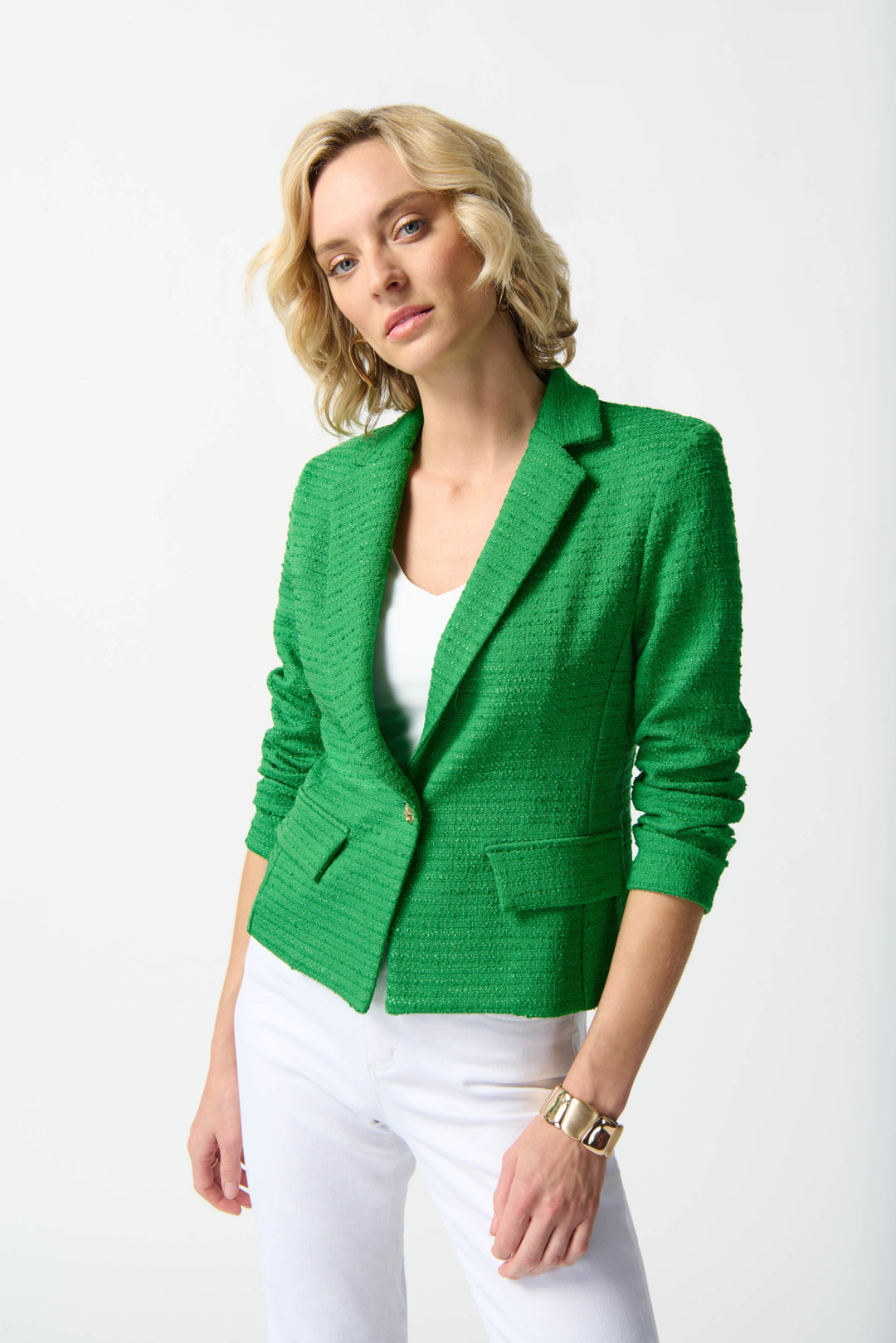 Joseph Ribkoff Island Green Boxy Blazer Style 242196