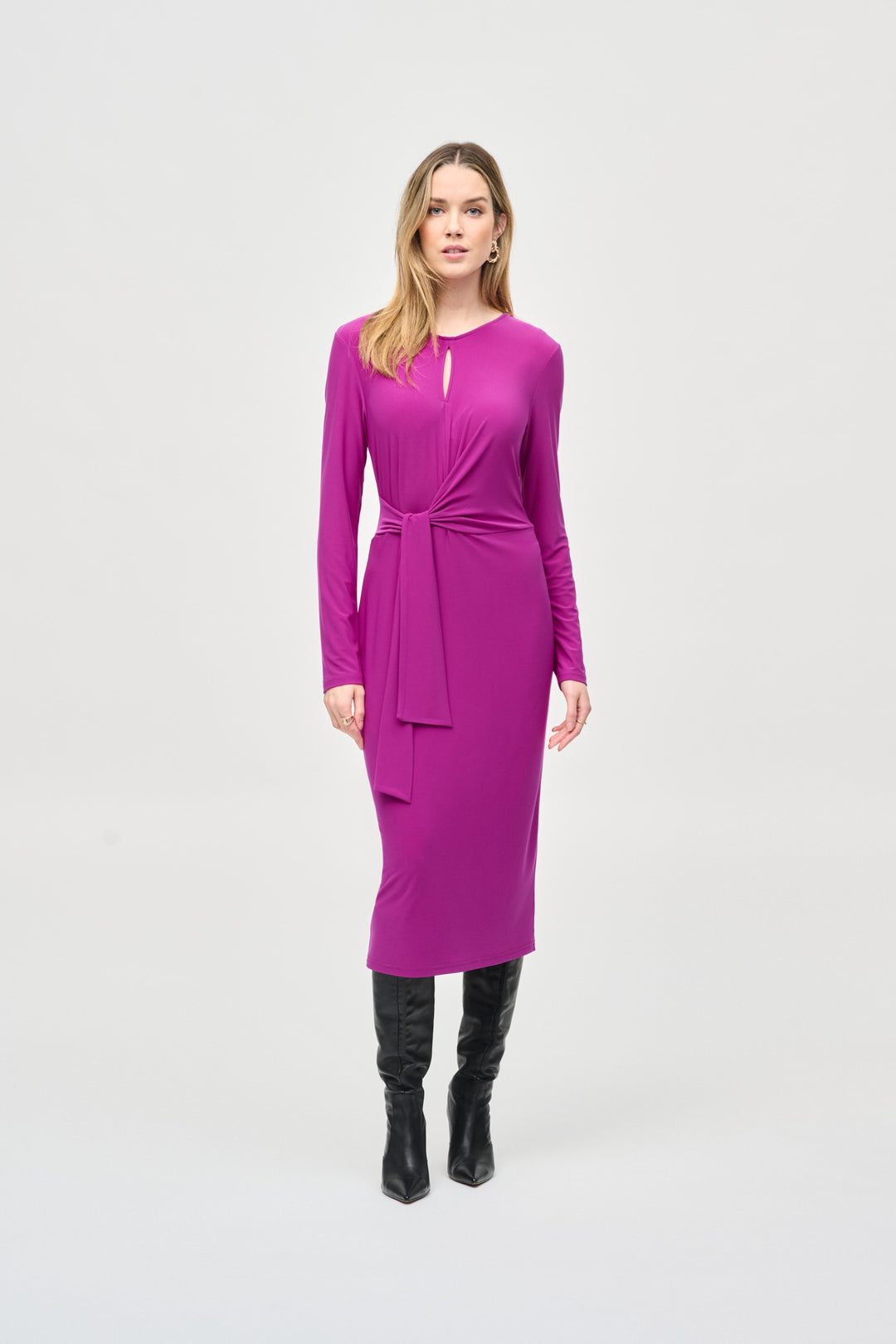 Joseph Ribkoff Empress Waist Tie Sheath Dress Style 243032