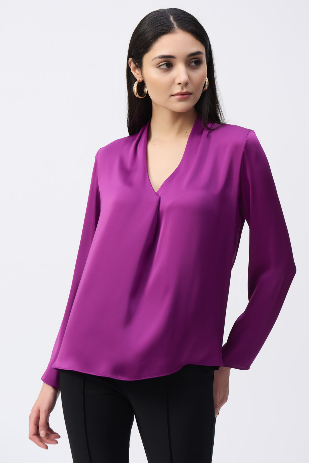 Joseph Ribkoff Empress Satin Straight Top Style 243057