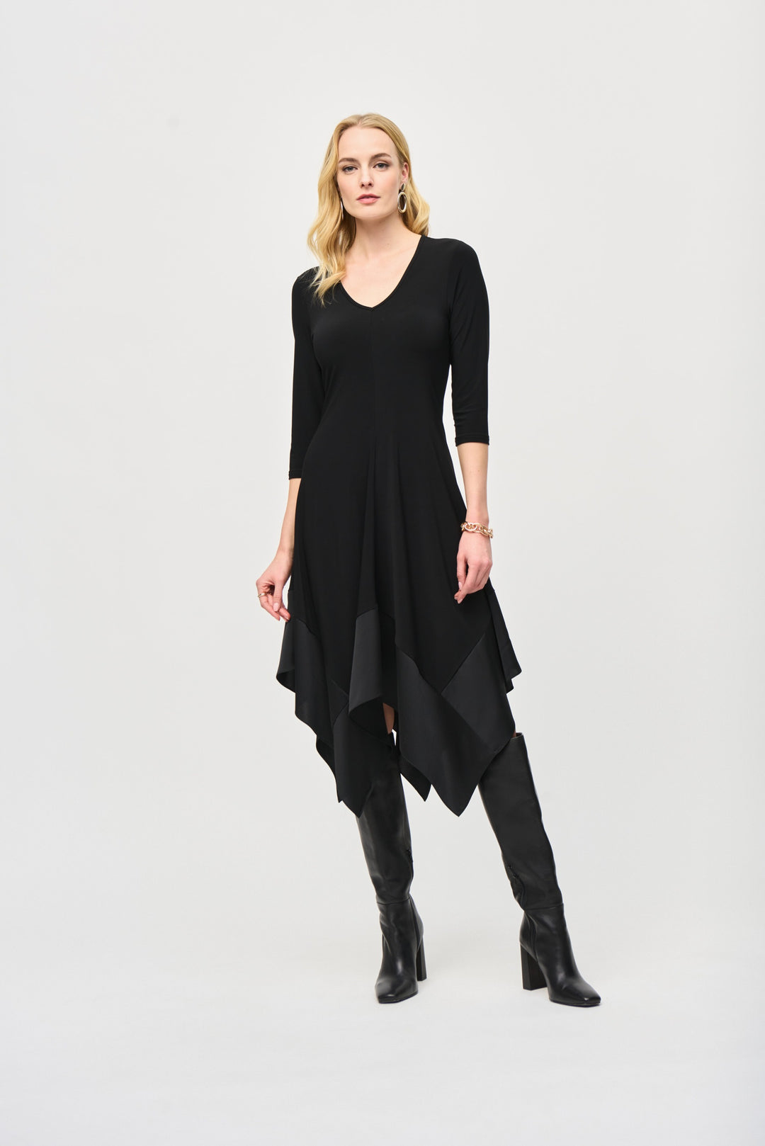 Joseph Ribkoff Black Handkerchief Dress Style 243092