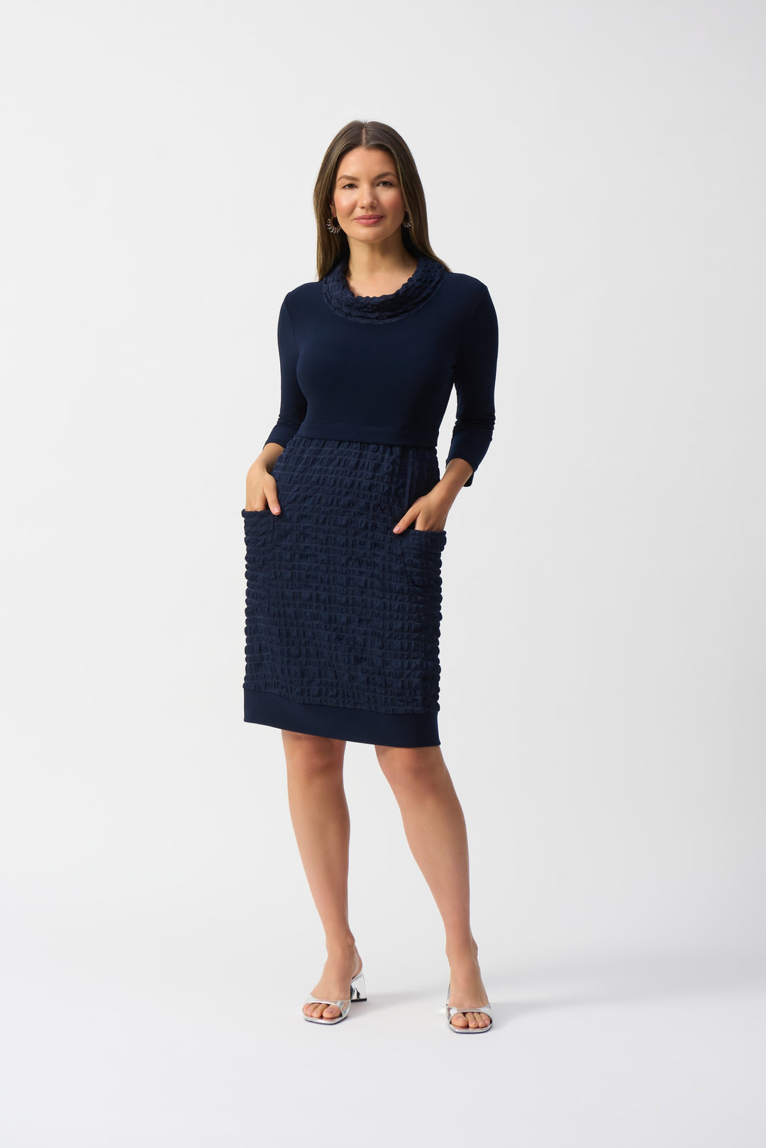 Joseph Ribkoff Midnight Blue Cocoon Dress Style 243114