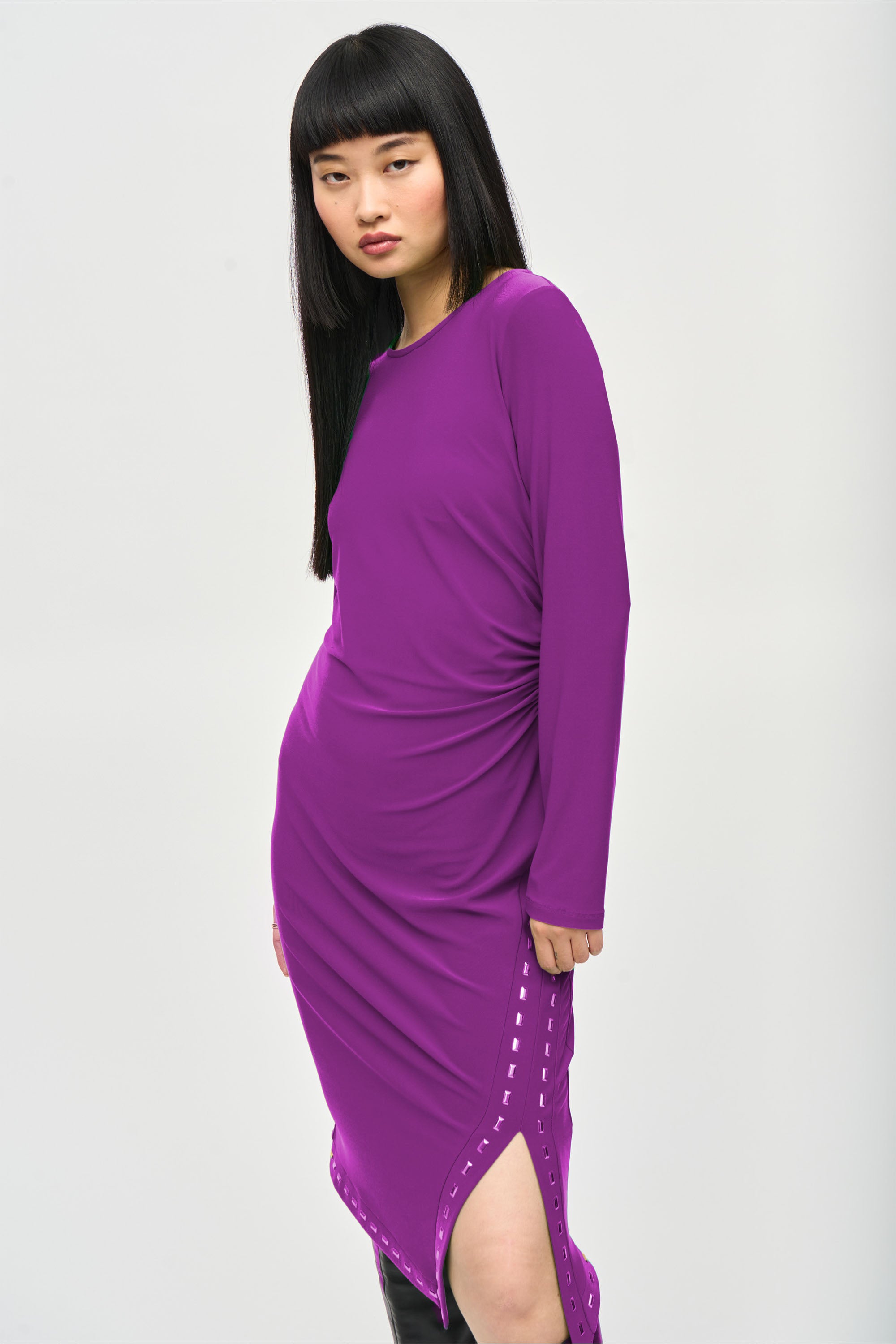 Joseph Ribkoff Envy Dress With Studded Hem Style 243267