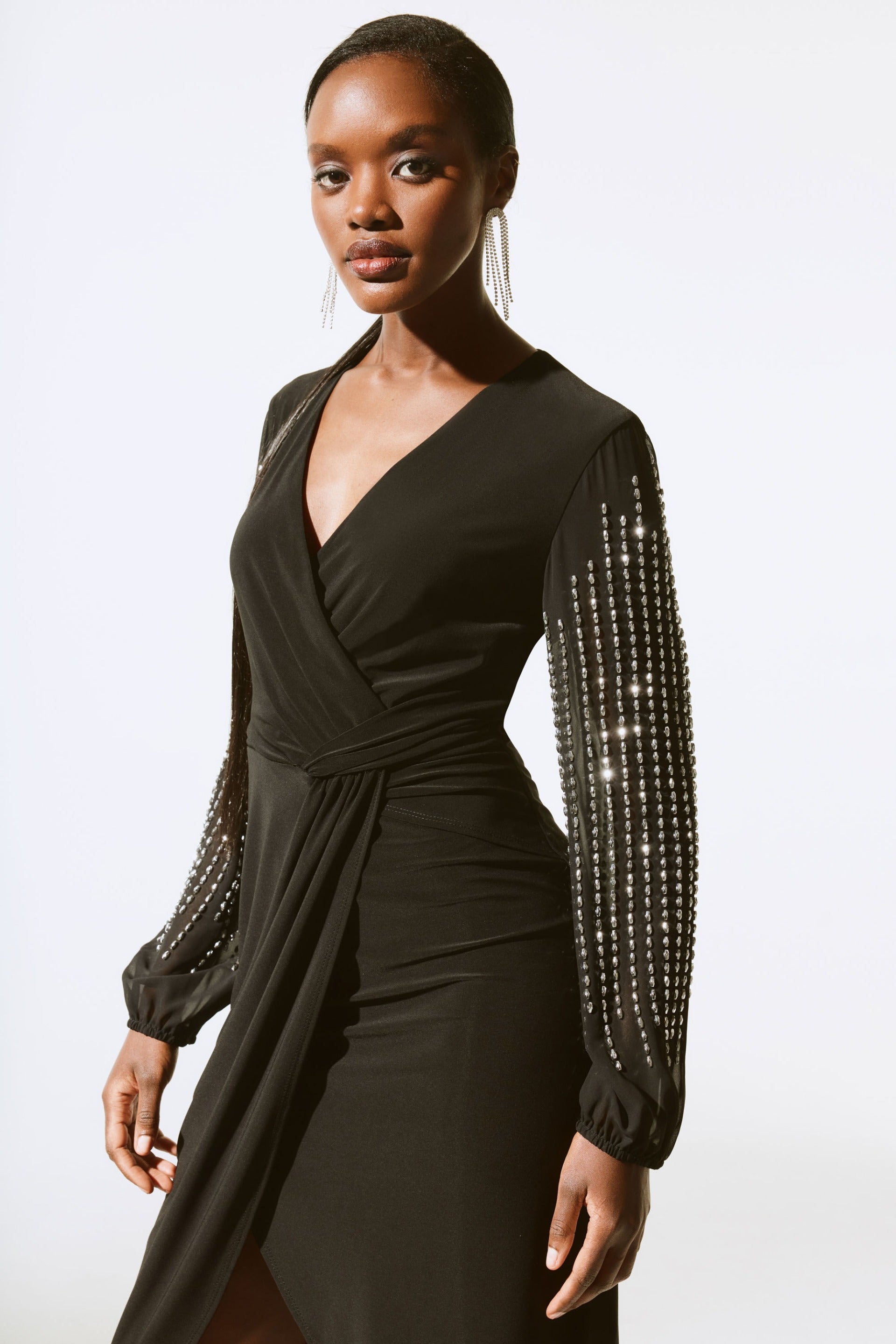 Joseph Ribkoff Black Wrap Dress Style 243726 DECABANA Joseph Ribkoff Black Wrap Dress Style 243726 DECABANA