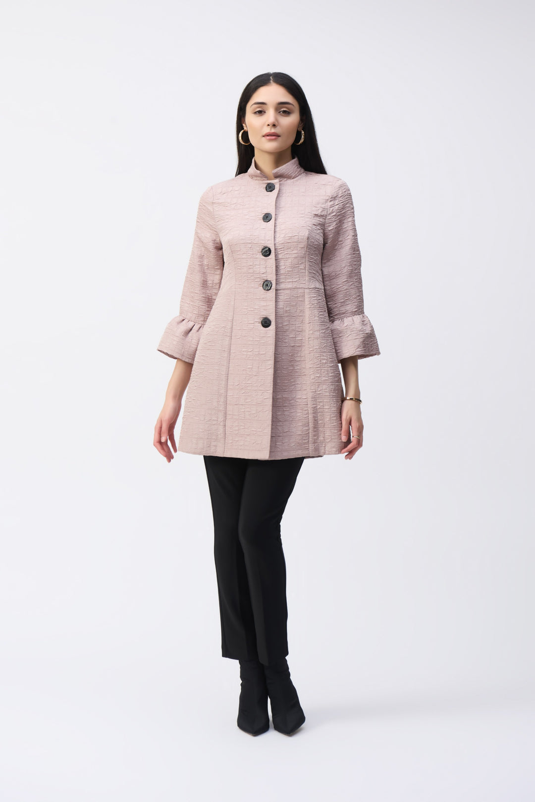 Joseph Ribkoff Sand Textured Jacquard Coat Style 243738