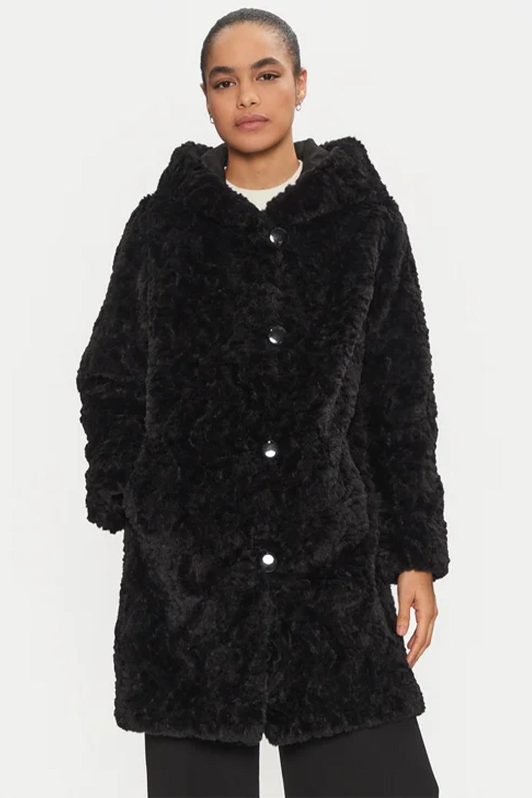 Joseph Ribkoff Reversible Faux Fur Coat Style 243903-1