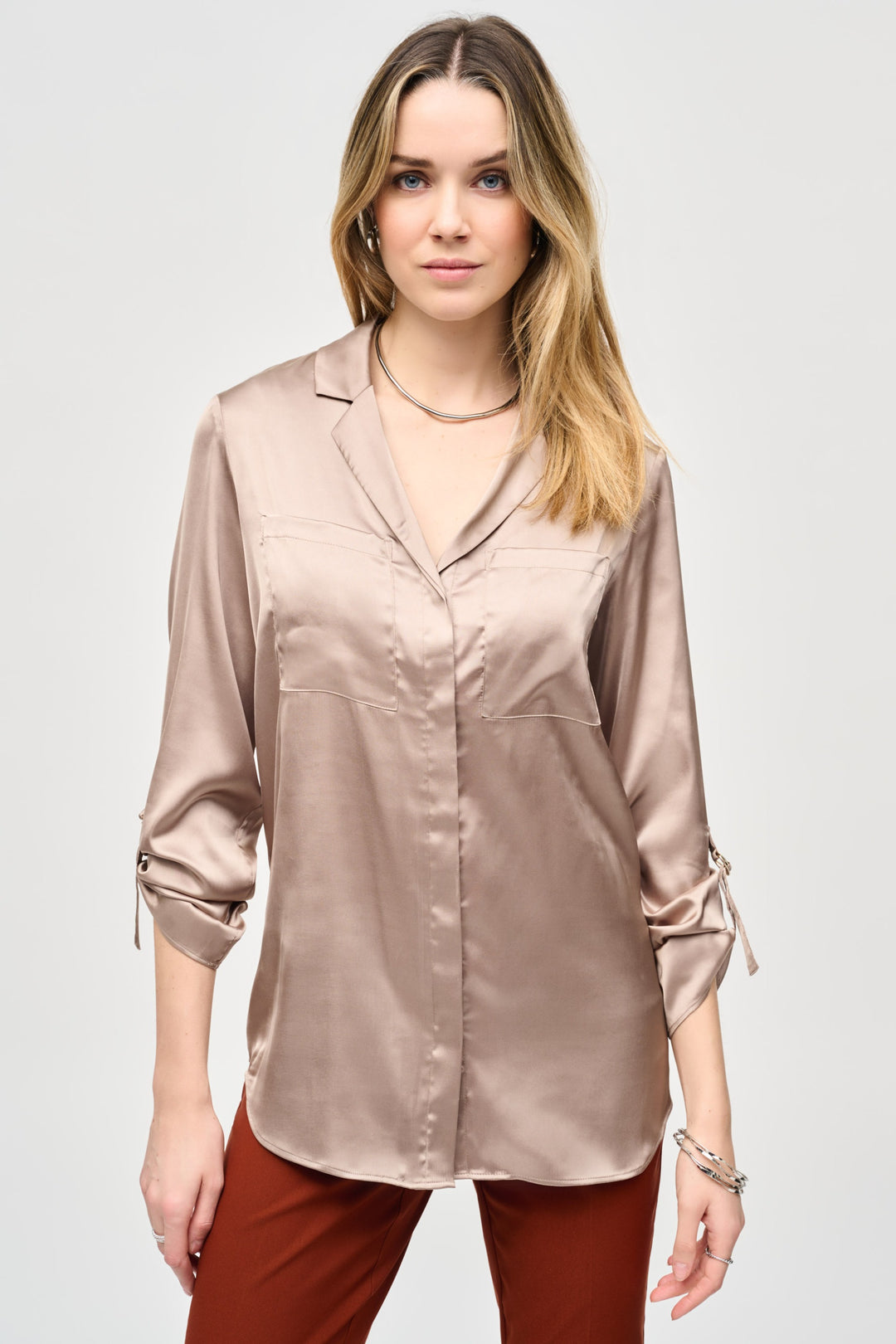 Joseph Ribkoff Dune Button-Down Blouse Style 243919