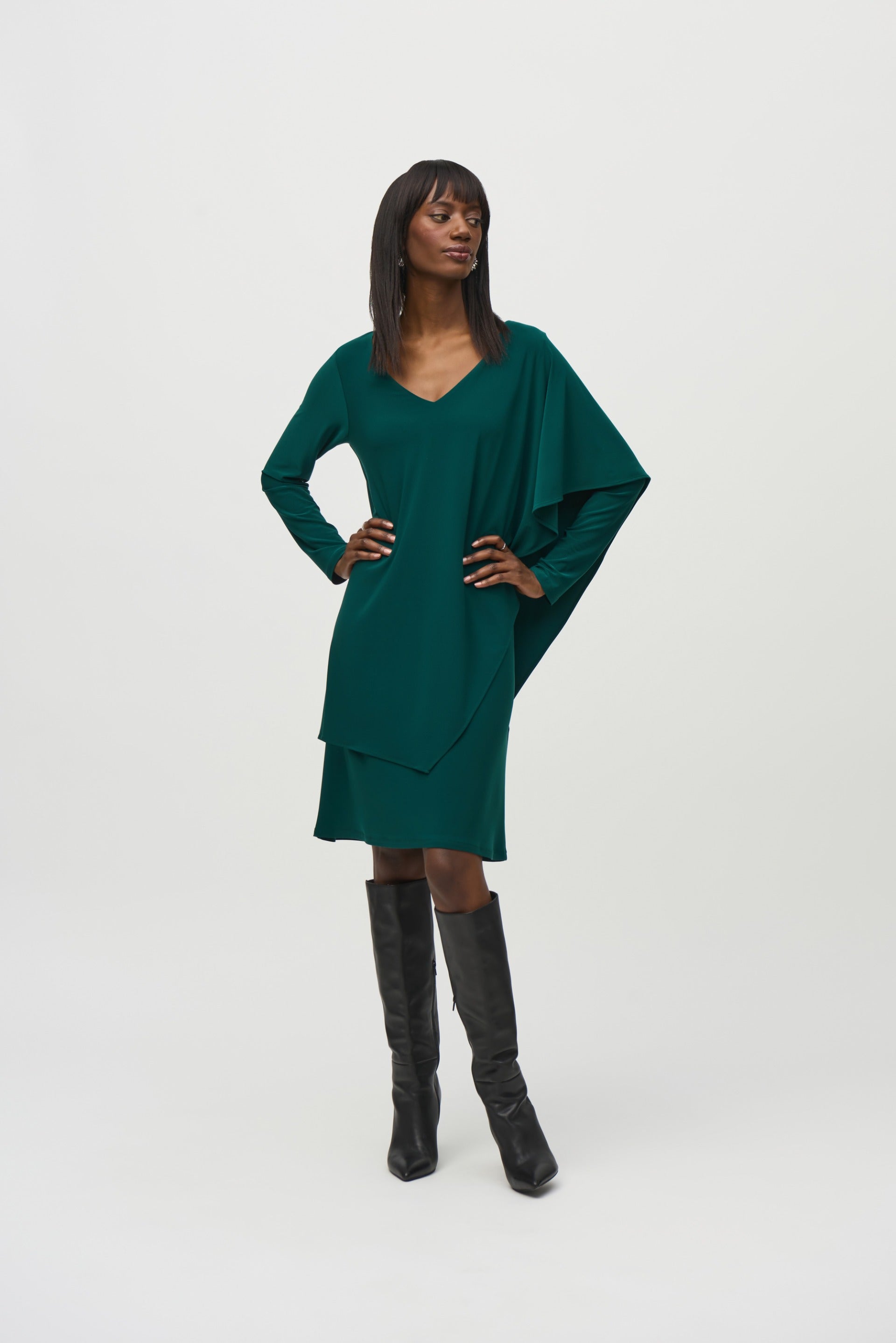 Joseph Ribkoff Absolute Green Layered Dress Style 244040 DECABANA Joseph Ribkoff Absolute Green Layered Dress Style 244040 DECABANA