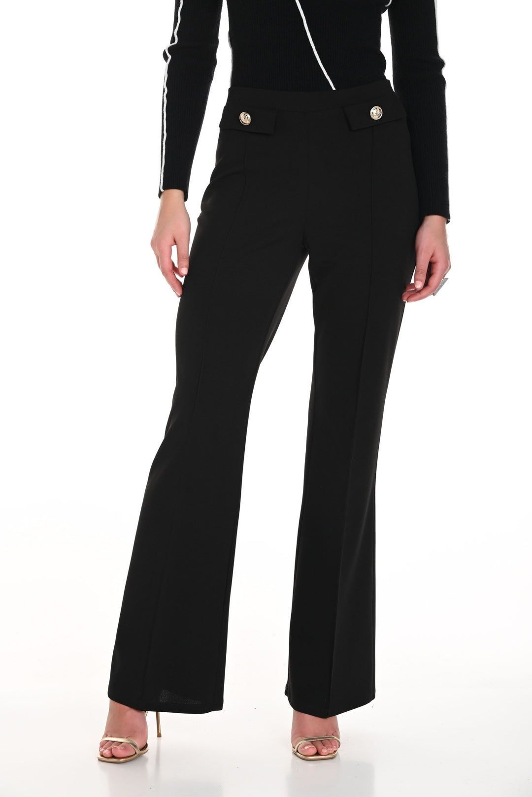 Frank Lyman Black Fit and Flare Pants Style 244315