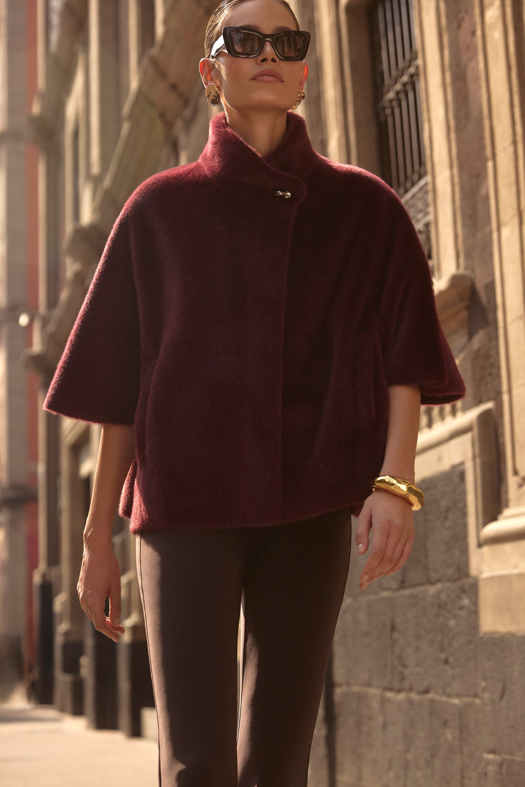 Joseph Ribkoff Bonded Faux Fur Suede Jacket Style 253924