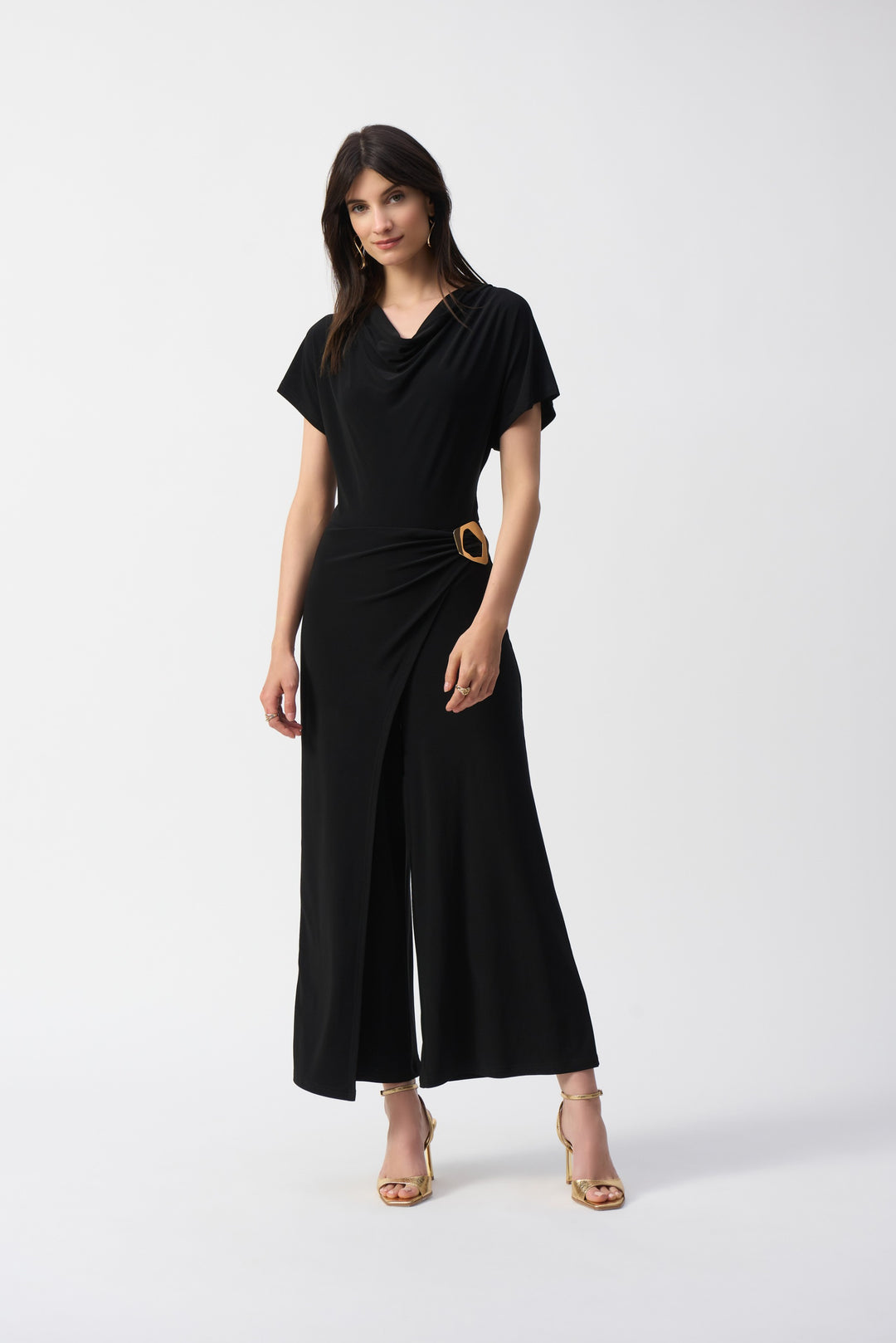 Joseph Ribkoff Black Culotte Jumpsuit Style 251043