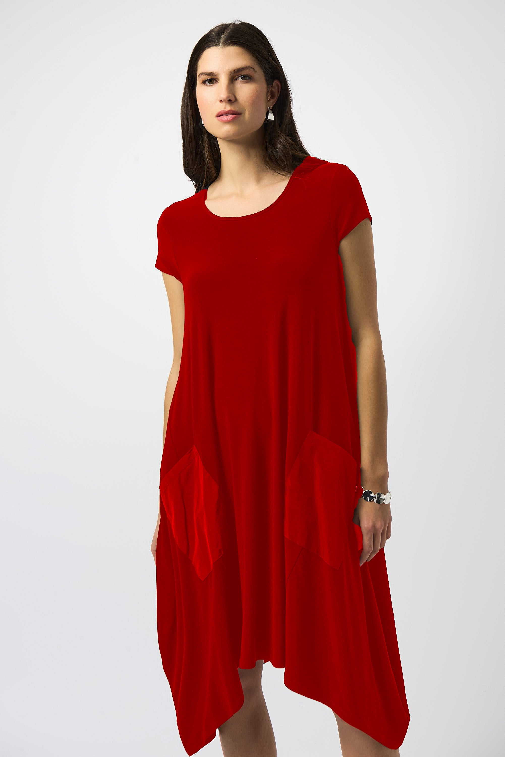red cocoon dress Essential Cocoon Dress, Red Rose Alembika U.S