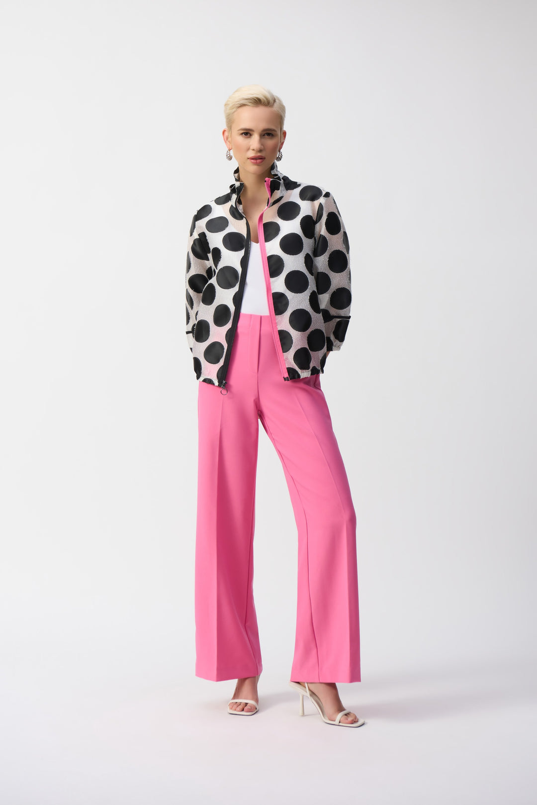 Joseph Ribkoff Bubblegum Pull-On Wide-Leg Pants Style 251161