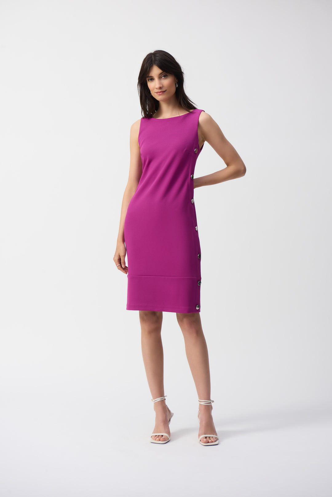 Joseph Ribkoff Purple Orchid Sleeveless Shift Dress Style 251268 – DECABANA