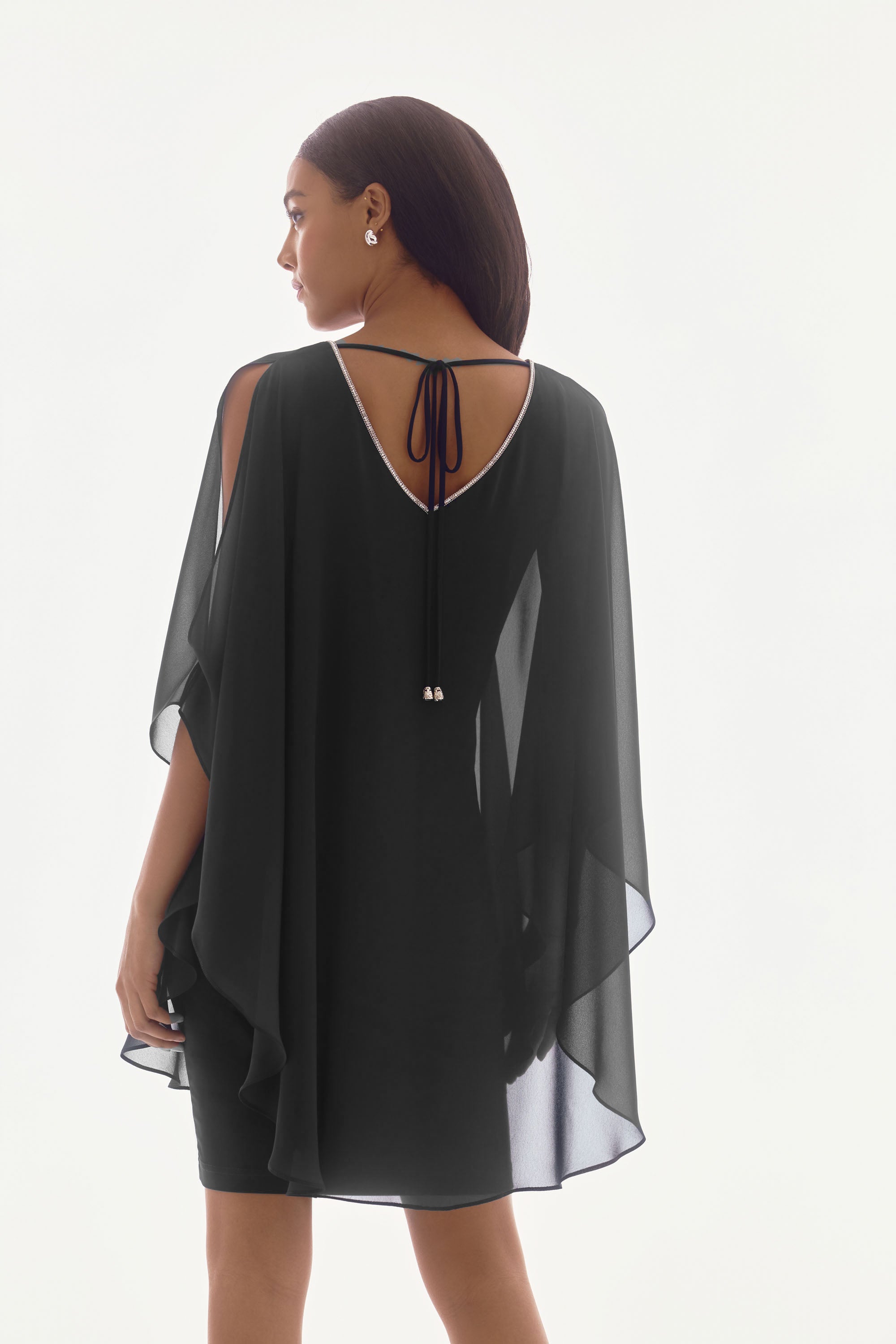 Joseph Ribkoff Chiffon and Silky Knit Layered Dress Style 251746 DECABANA Joseph Ribkoff Chiffon and Silky Knit Layered Dress Style 251746 DECABANA