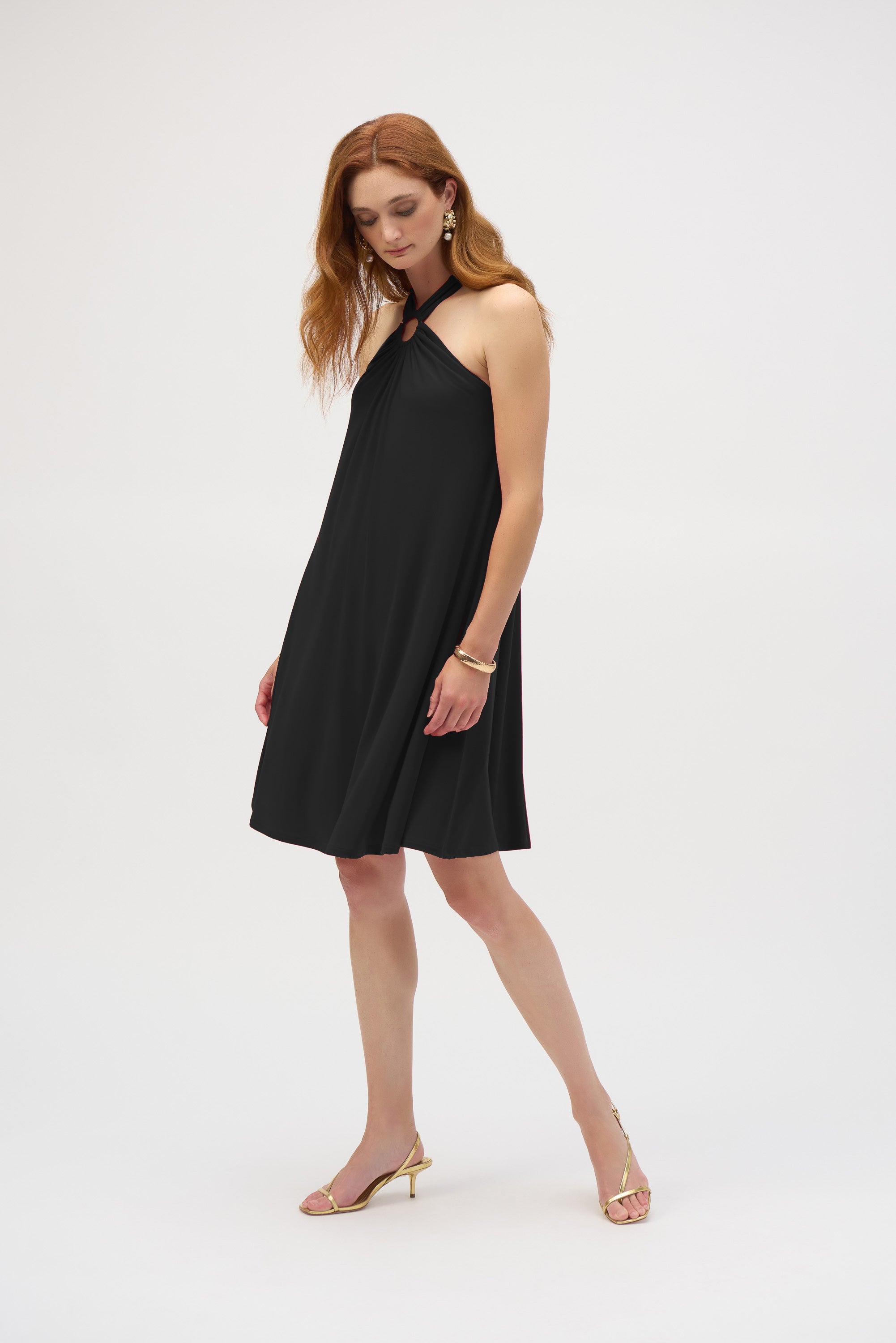 Joseph Ribkoff Trapeze Halter Dress Style 252090 DECABANA Joseph Ribkoff Trapeze Halter Dress Style 252090 DECABANA