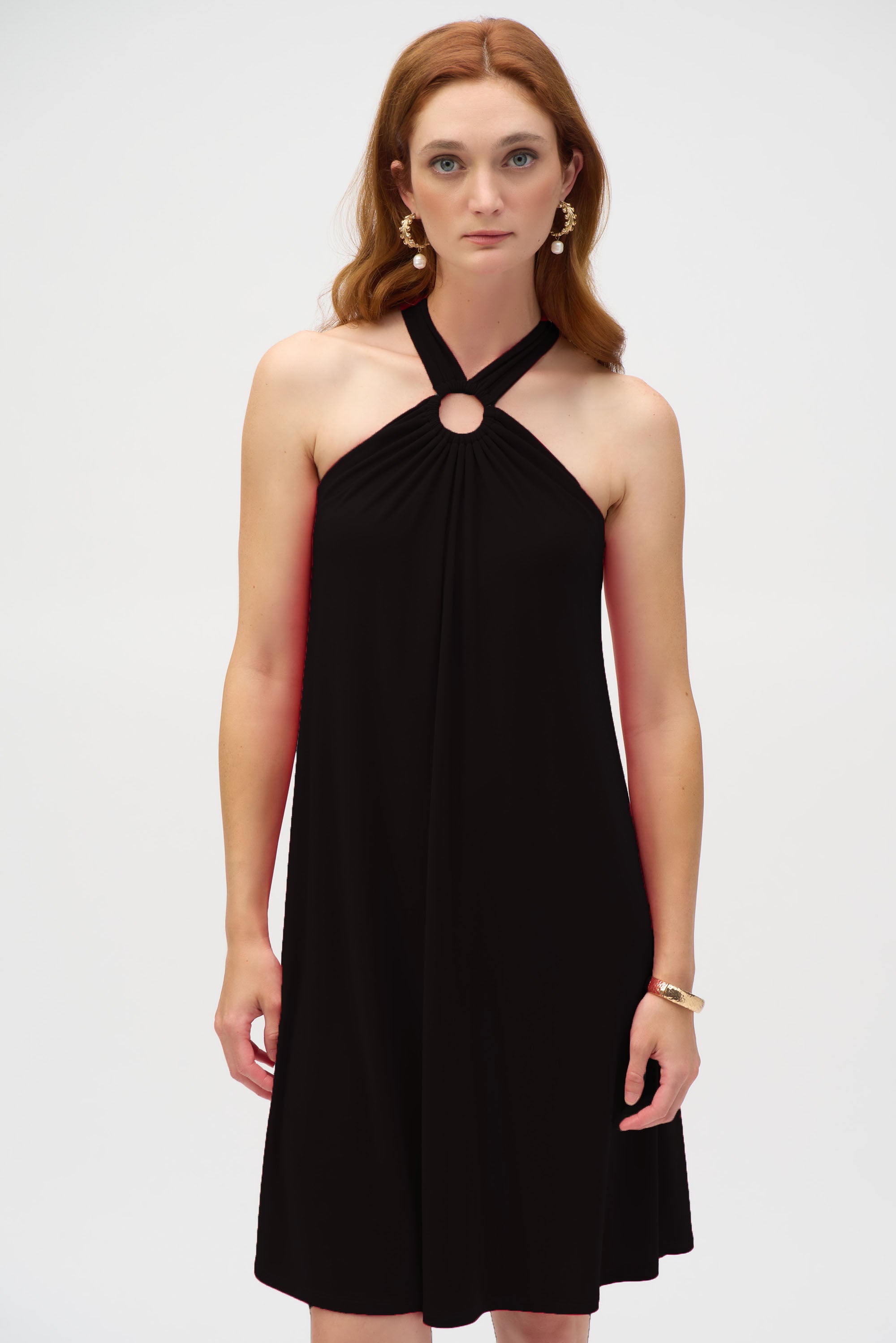 Joseph Ribkoff Trapeze Halter Dress Style 252090 DECABANA Joseph Ribkoff Trapeze Halter Dress Style 252090 DECABANA