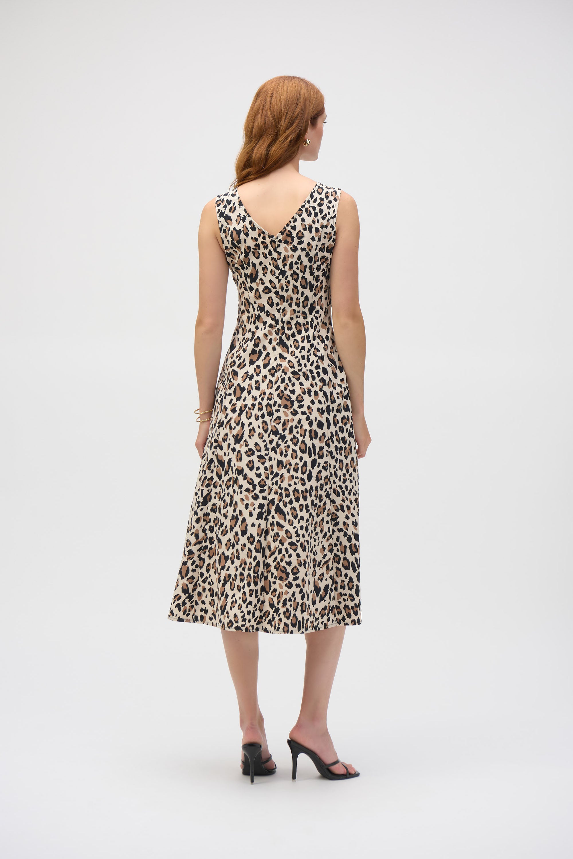 Joseph Ribkoff Beige/Black Animal Print Fit and Flare Dress Style 2520 DECABANA Joseph Ribkoff Beige/Black Animal Print Fit and Flare Dress Style 2520 DECABANA