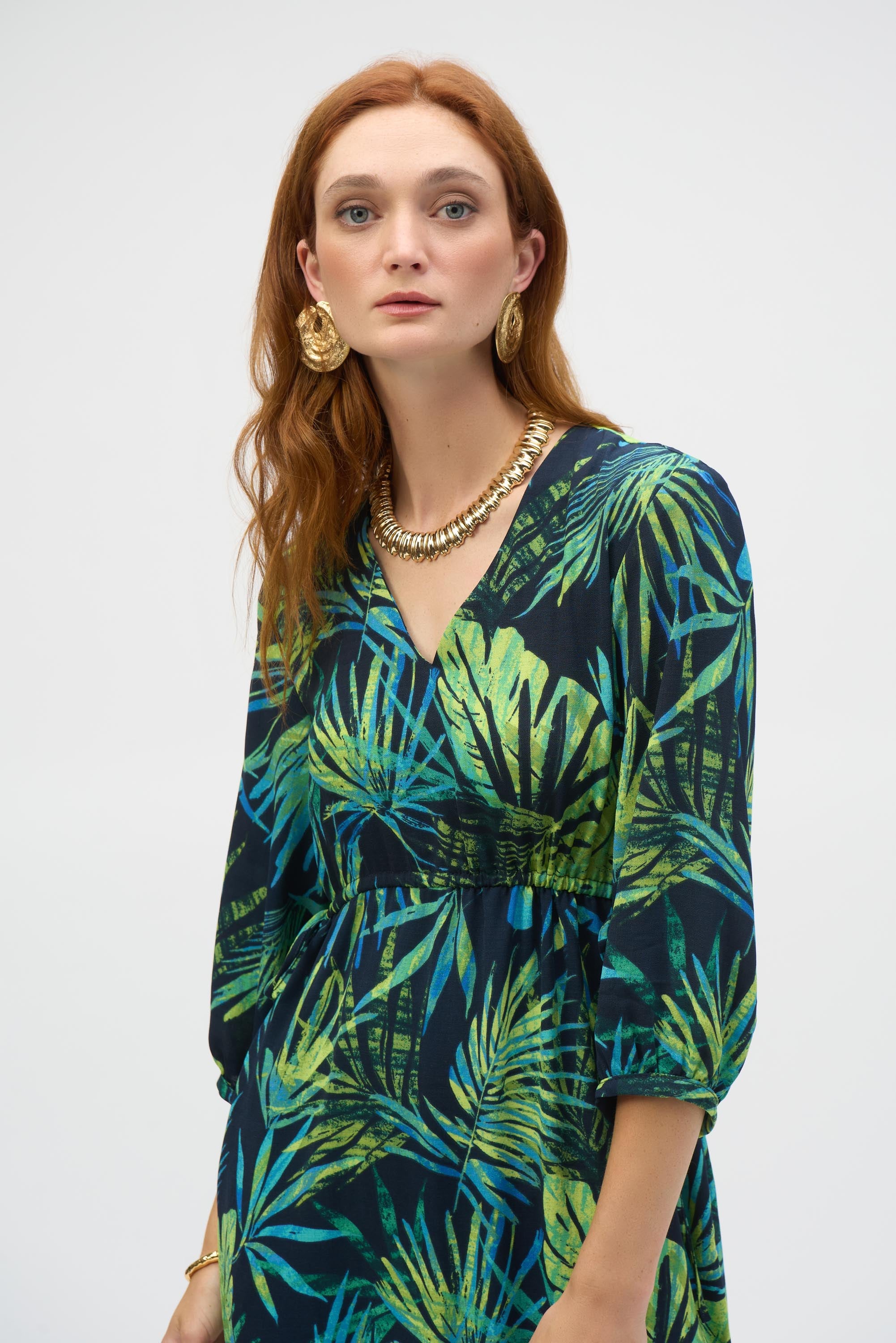 tropical fit and flare dress Tropical Rhapsody Printed Gown Printed / M