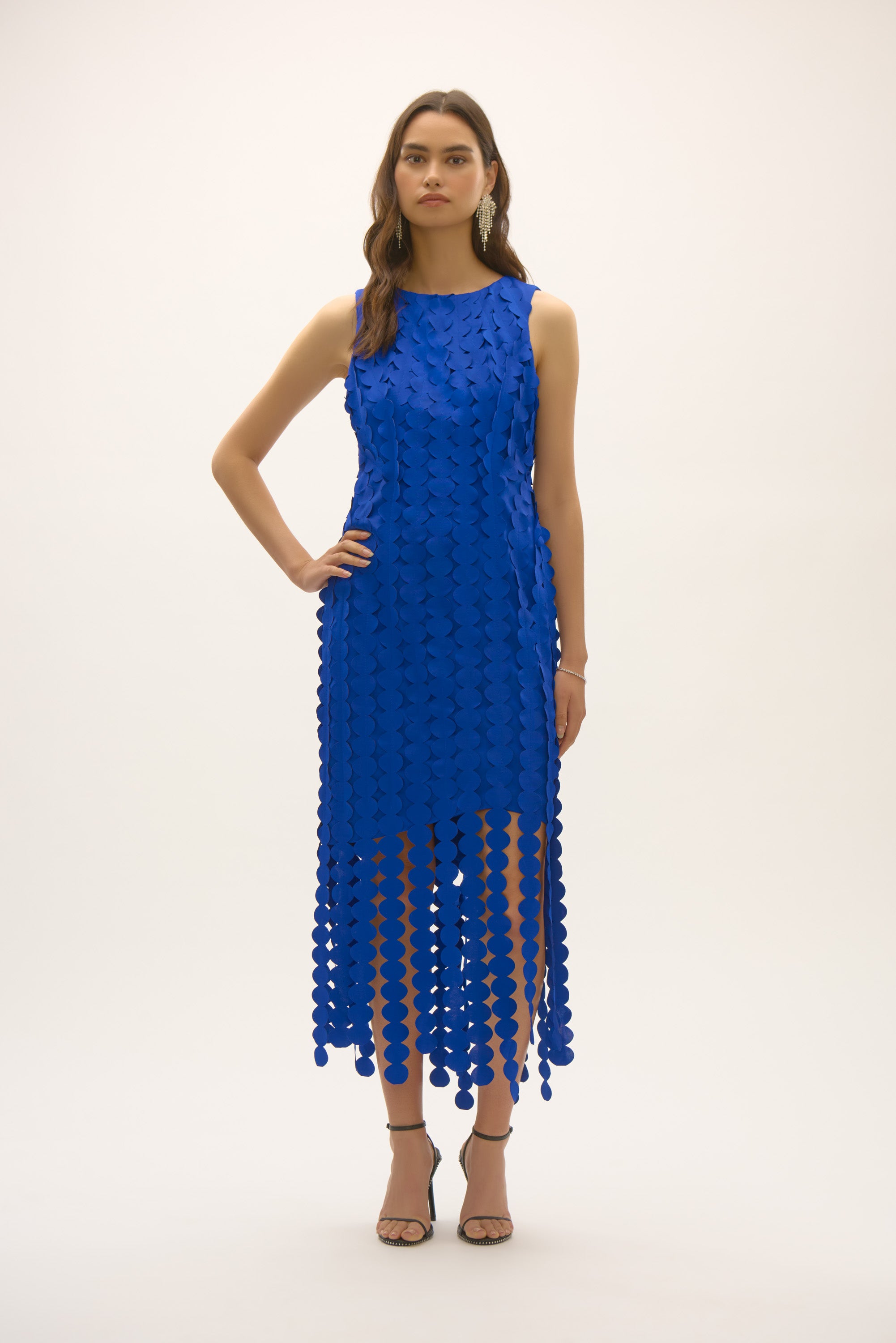 scuba knit dress Scuba Knit Dress w/ Cuff & Shoulder Tabs