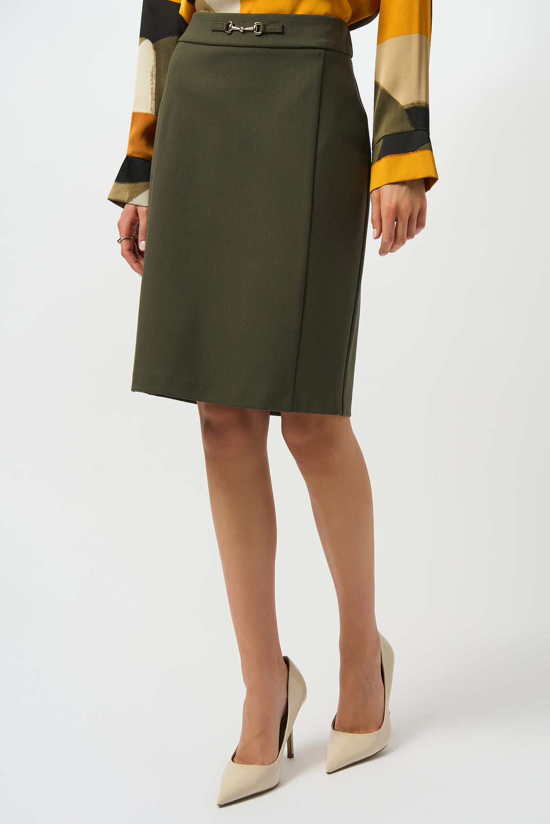 Joseph Ribkoff Heavy Knit Straight Pull-On Skirt Style 253035