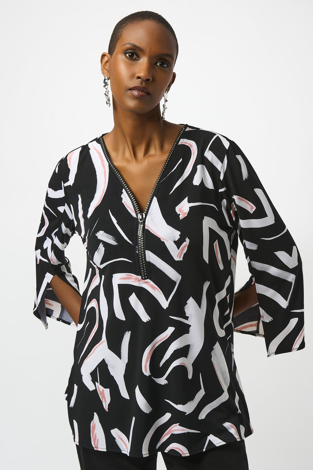 Joseph Ribkoff Abstract Print Fit And Flare Tunic Style 253224