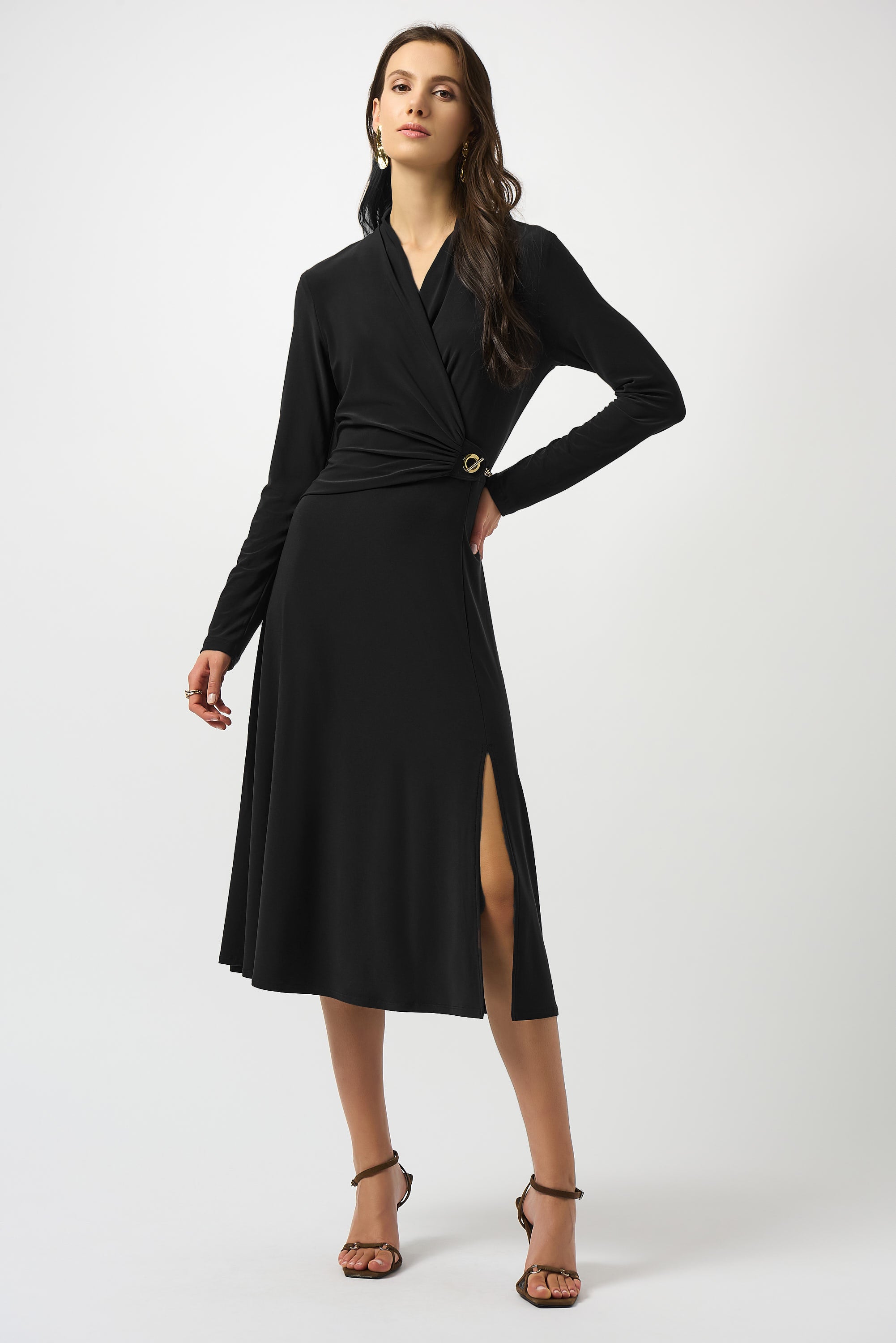 Joseph Ribkoff Fit and Flare Wrap Dress Style 253235 Joseph Ribkoff Fit and Flare Wrap Dress Style 253235