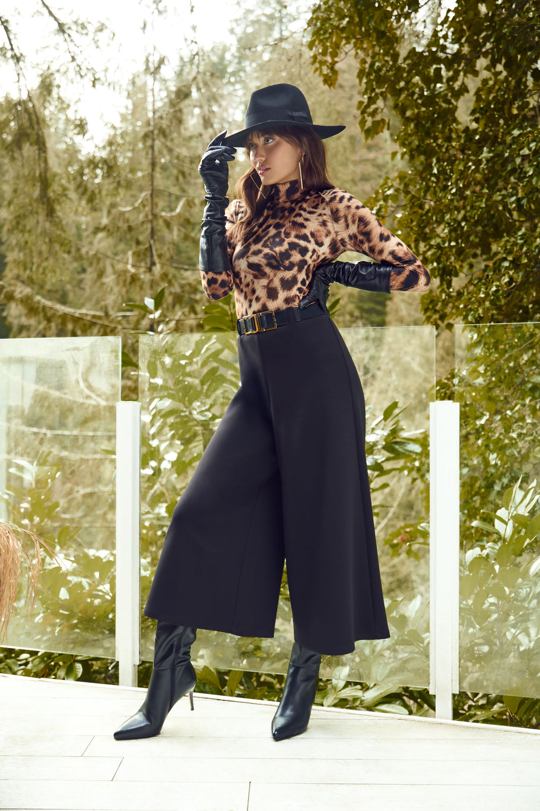 high waisted belted dress pants English Factory