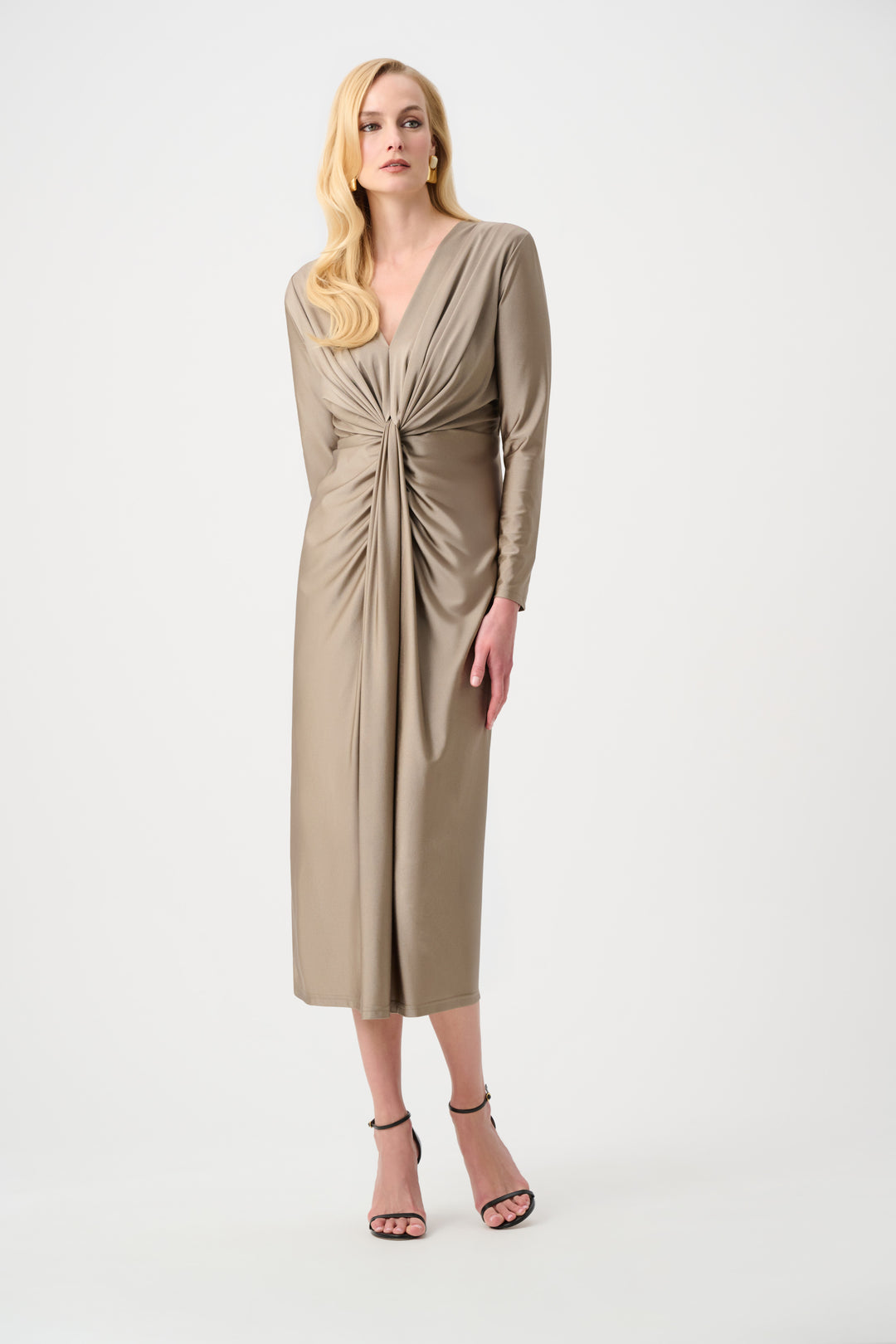 Joseph Ribkoff Signature Draped V-Neck Sheath Dress Style 253714F26