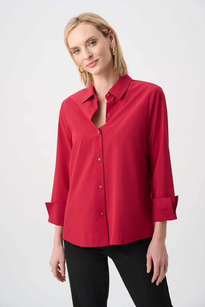 Joseph Ribkoff Button-Front Boxy Blouse Style 253923F26 – DECABANA