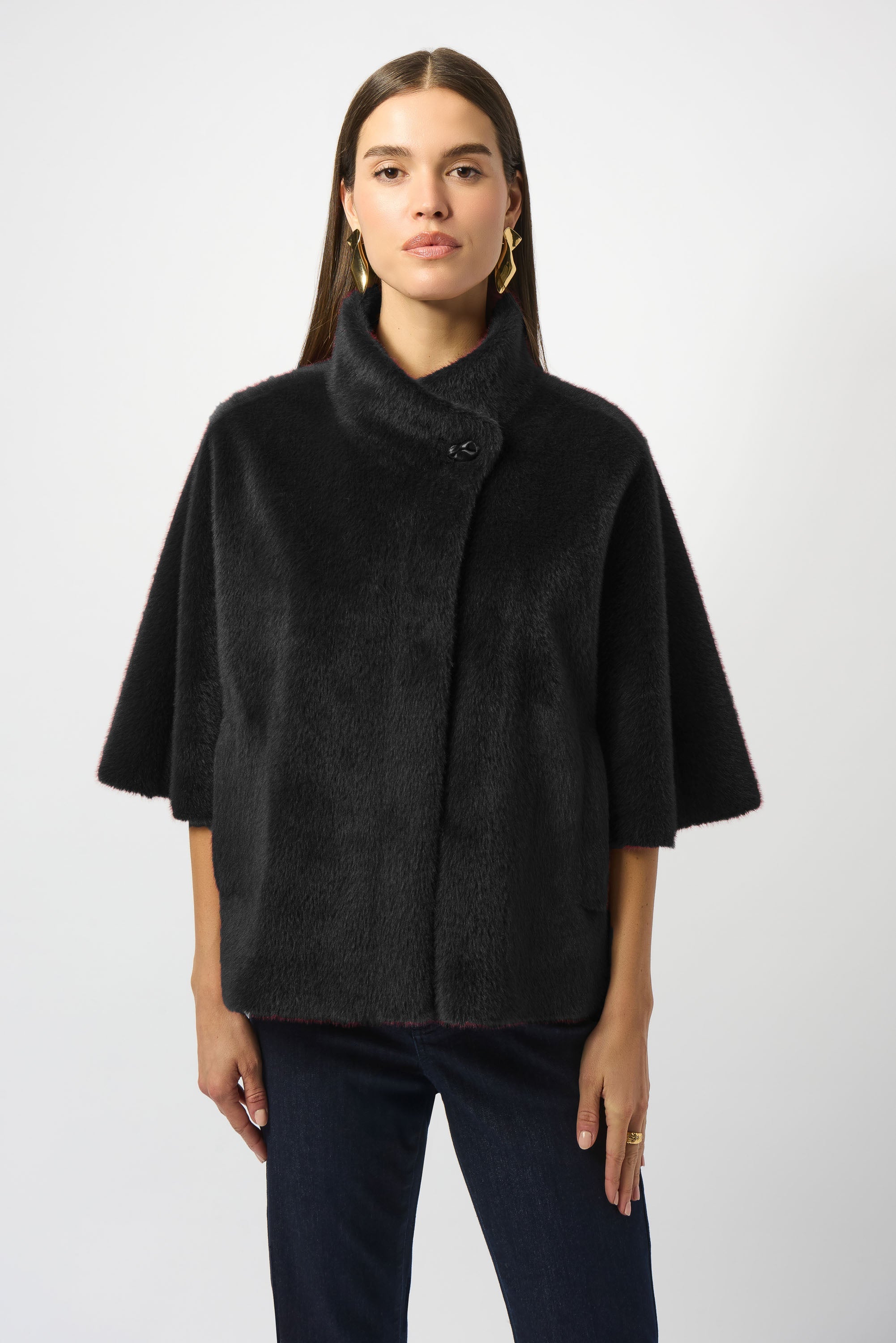 Joseph Ribkoff Bonded Faux Fur Suede Jacket Style 253924 – DECABANA