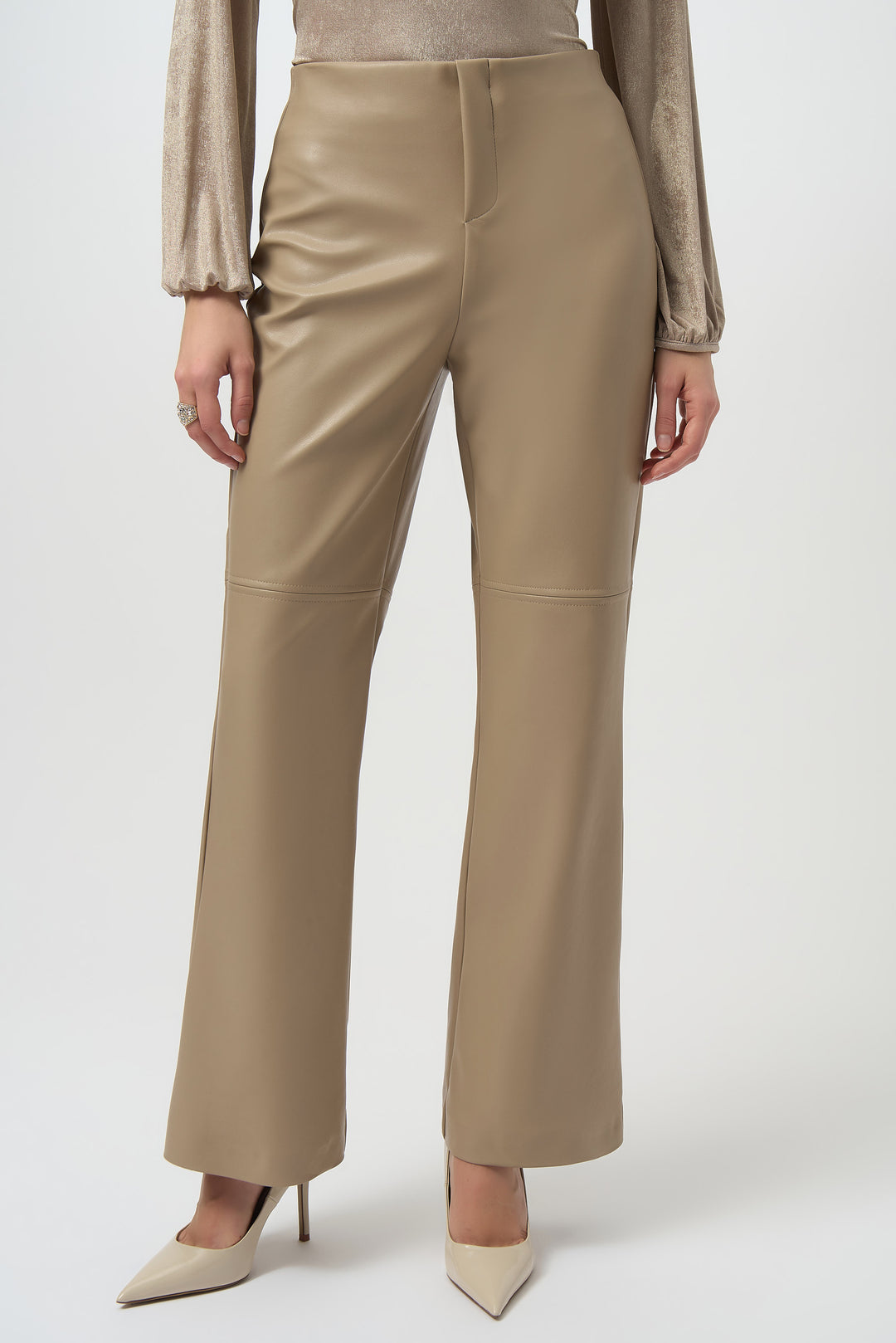 Joseph Ribkoff Leatherette Wide Leg Pull-On Pants Style 254044